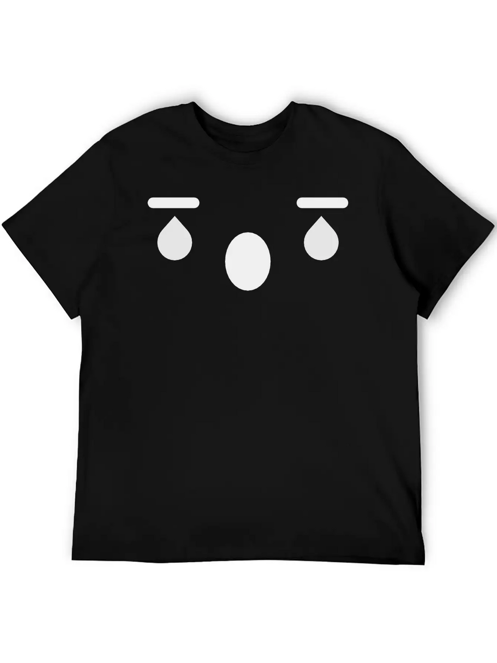 Crying Japanese Anime Face Unisex Casual T-Shirt – Clean Design For Daily Comfort