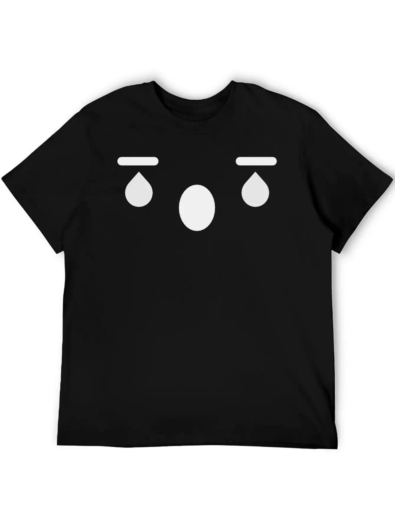 Crying Japanese Anime Face Unisex Casual T-Shirt – Clean Design For Daily Comfort
