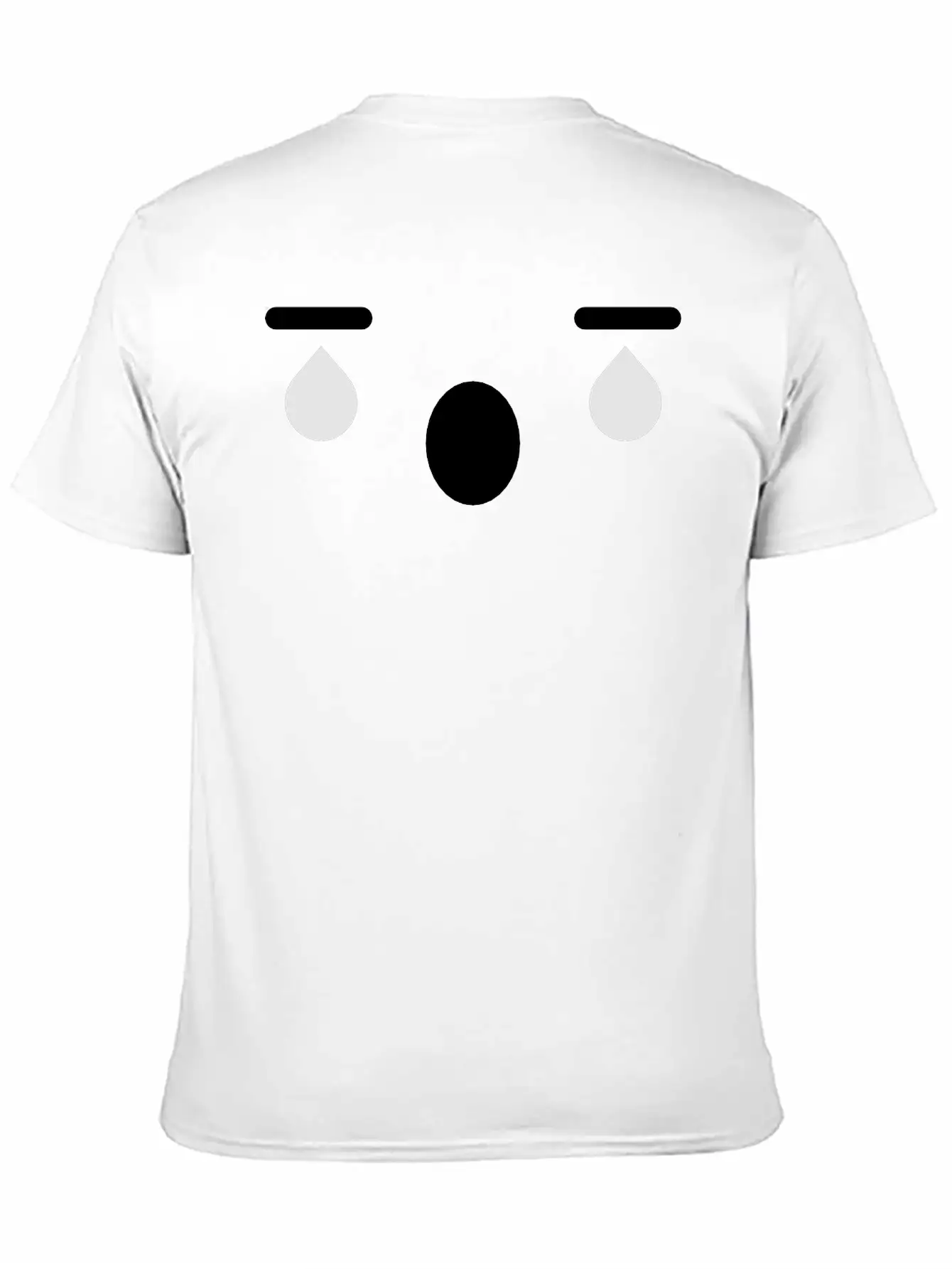 Crying Japanese Anime Face Unisex Casual T-Shirt – Clean Design For Daily Comfort