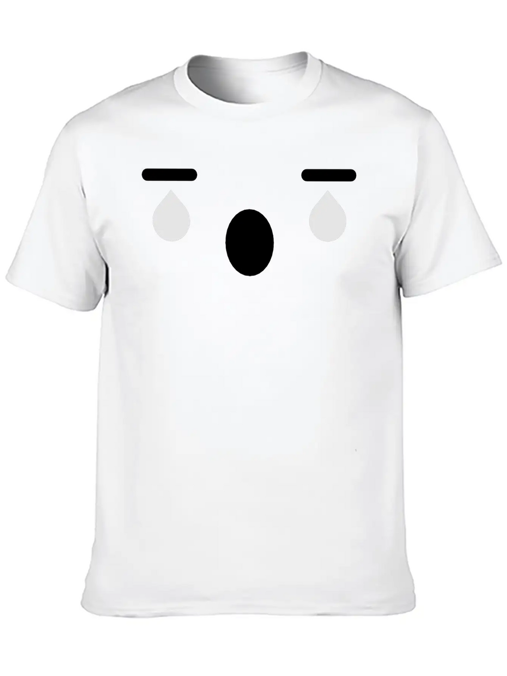 Crying Japanese Anime Face Unisex Casual T-Shirt – Clean Design For Daily Comfort