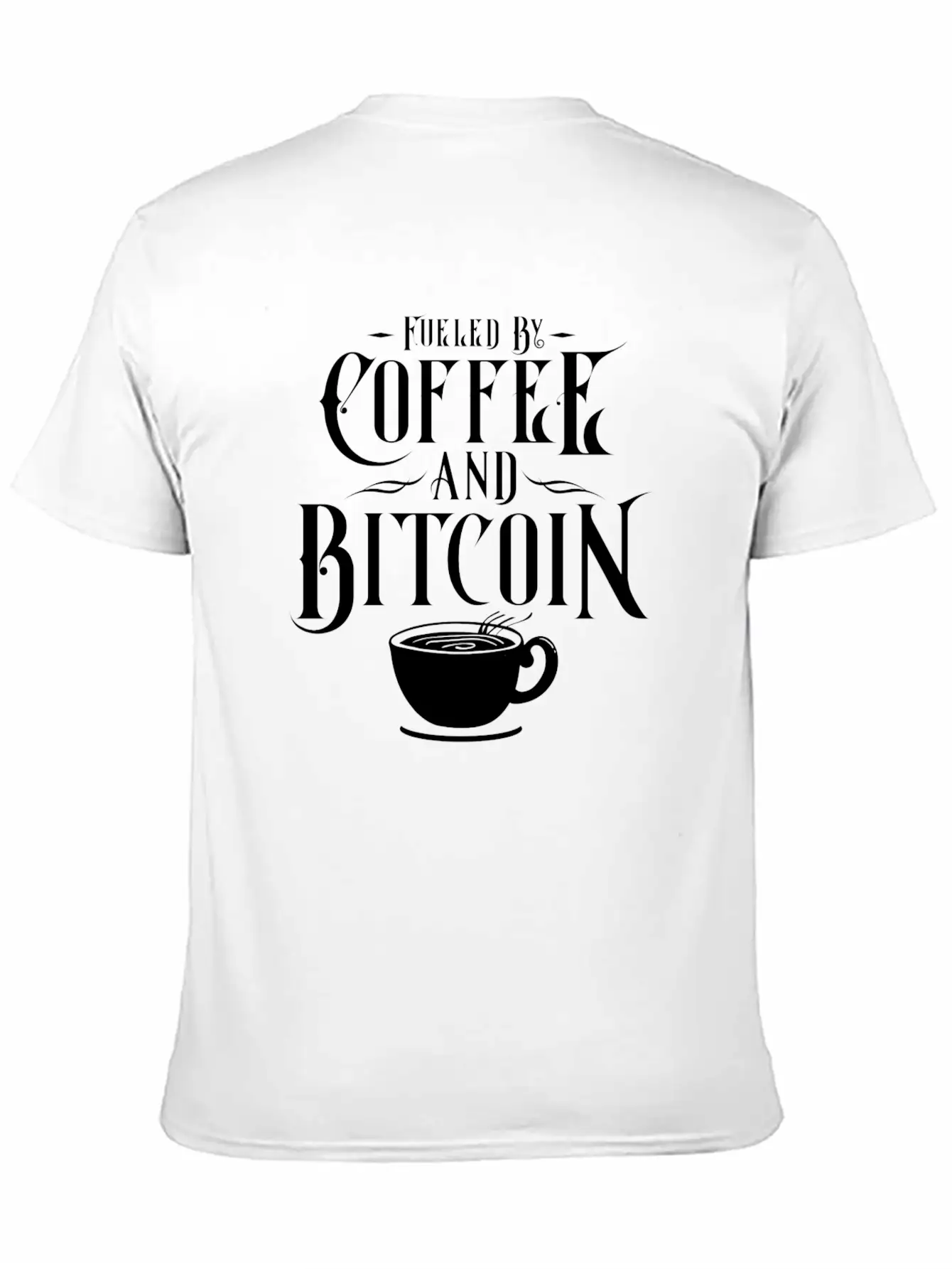 CRYPTO BLOCKCHAIN: COFFEE AND Bitcoin Unisex Casual T-Shirt – Clean Design For Daily Comfort