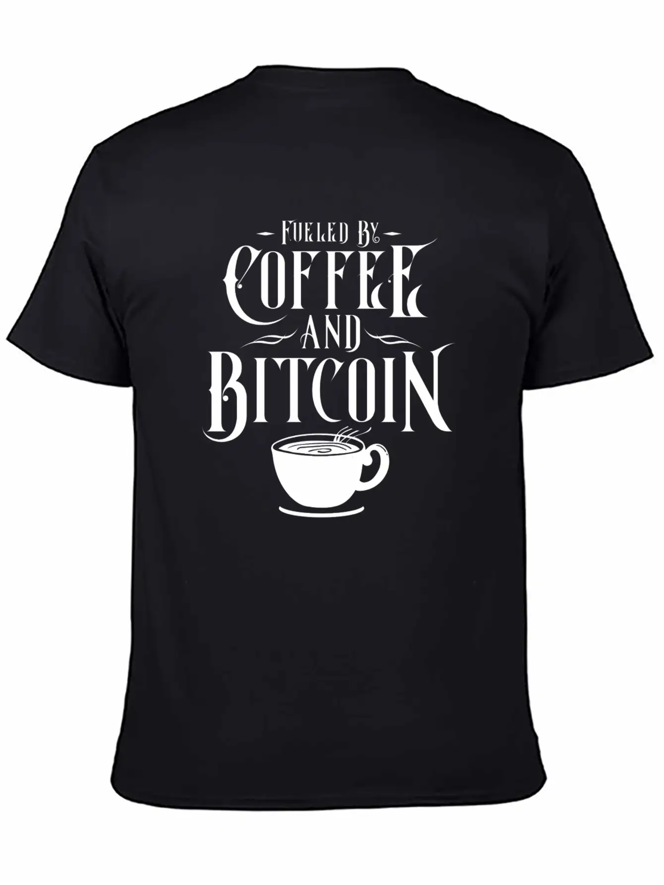 CRYPTO BLOCKCHAIN: COFFEE AND Bitcoin Unisex Casual T-Shirt – Clean Design For Daily Comfort