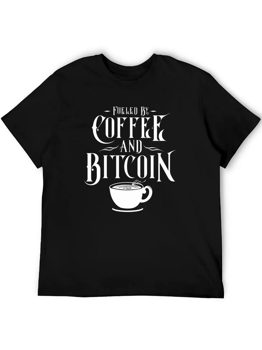 CRYPTO BLOCKCHAIN: COFFEE AND Bitcoin Unisex Casual T-Shirt – Clean Design For Daily Comfort