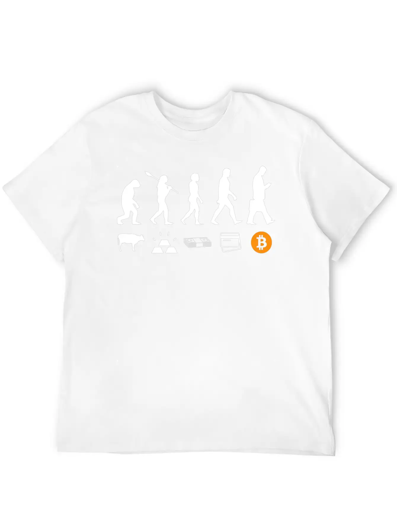 Crypto Btc Evolution Of Money Crypto Blockchain Unisex Short Sleeve Soft Cotton T-Shirt – Casual Everyday Wear