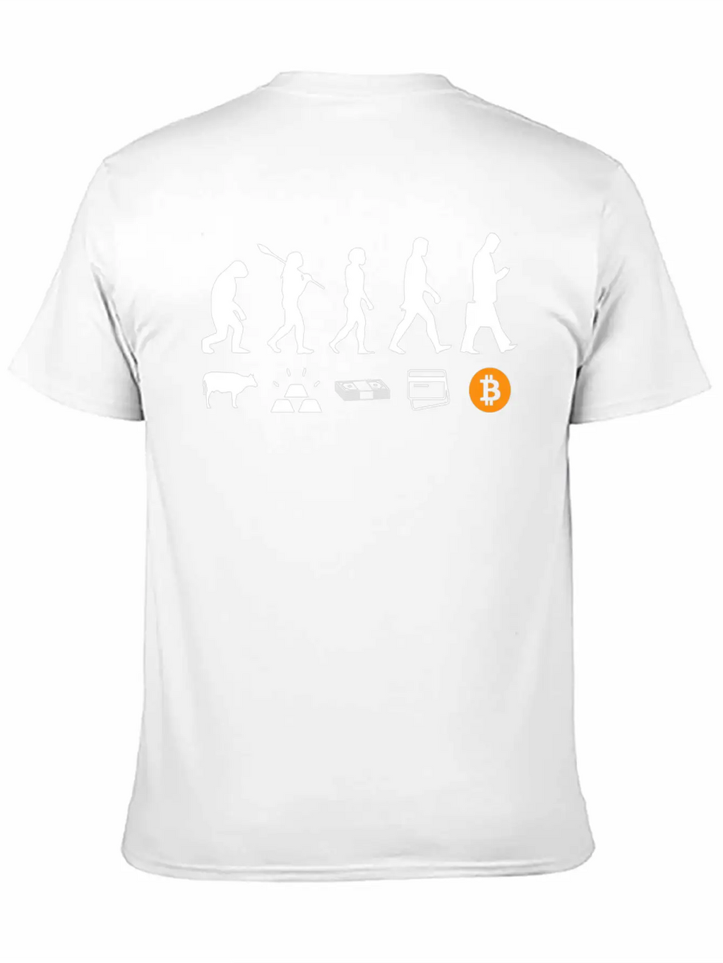 Crypto Btc Evolution Of Money Crypto Blockchain Unisex Short Sleeve Soft Cotton T-Shirt – Casual Everyday Wear