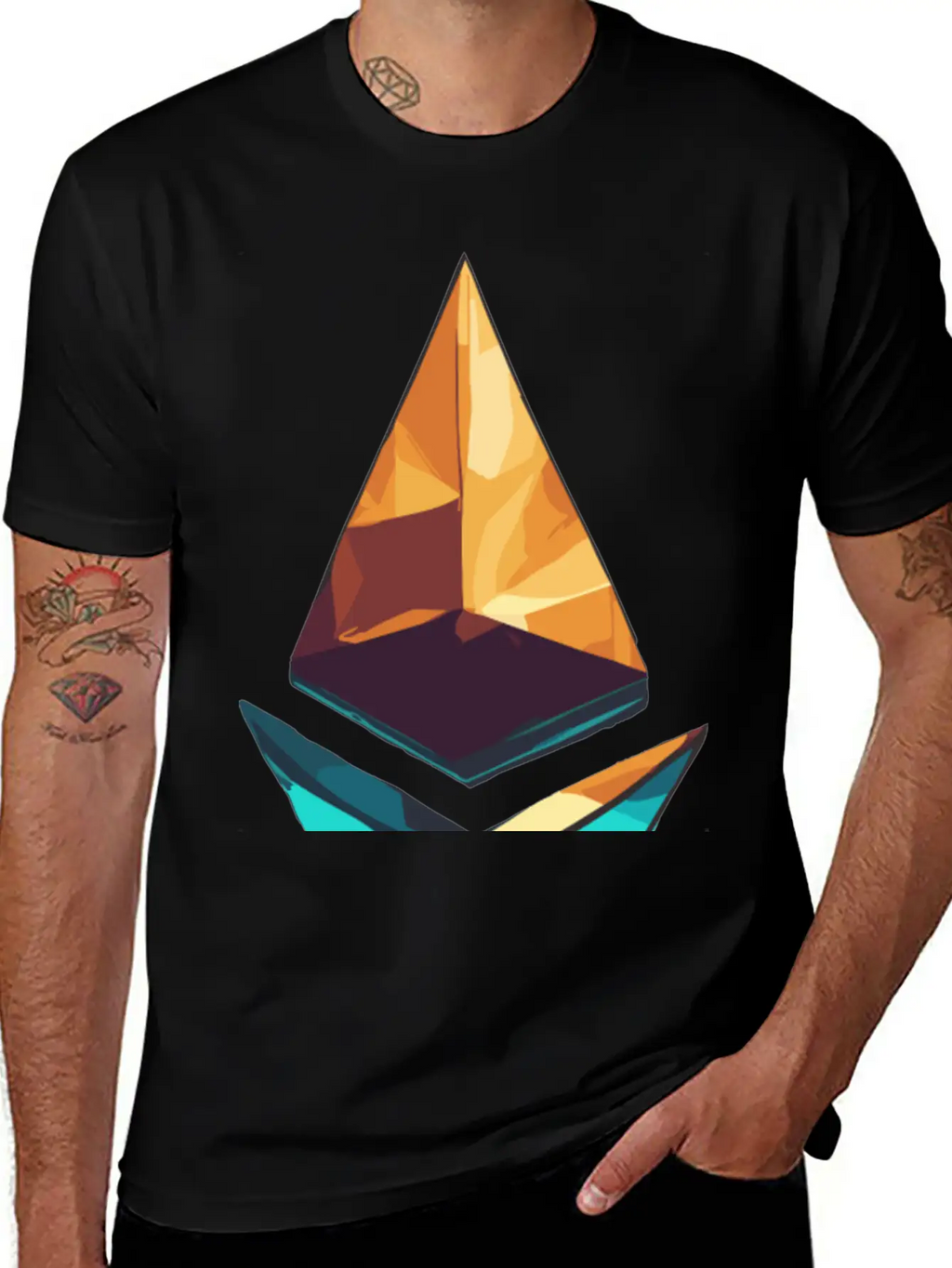 Crypto Ethereum Logo Design Essential Cotton Tee For Daily Outfits – Unisex Style