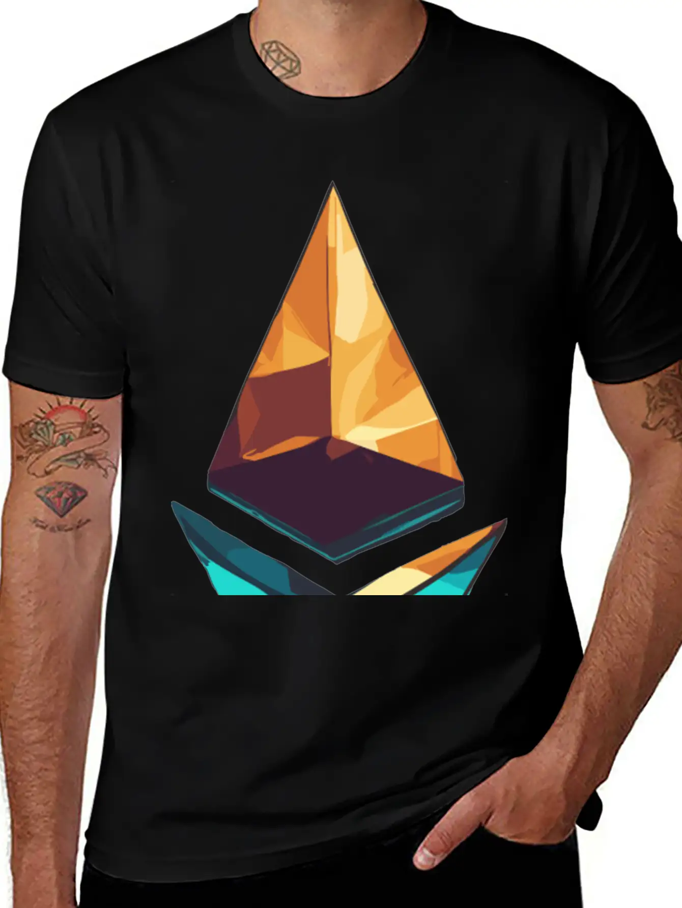 Crypto Ethereum Logo Design Essential Cotton Tee For Daily Outfits – Unisex Style