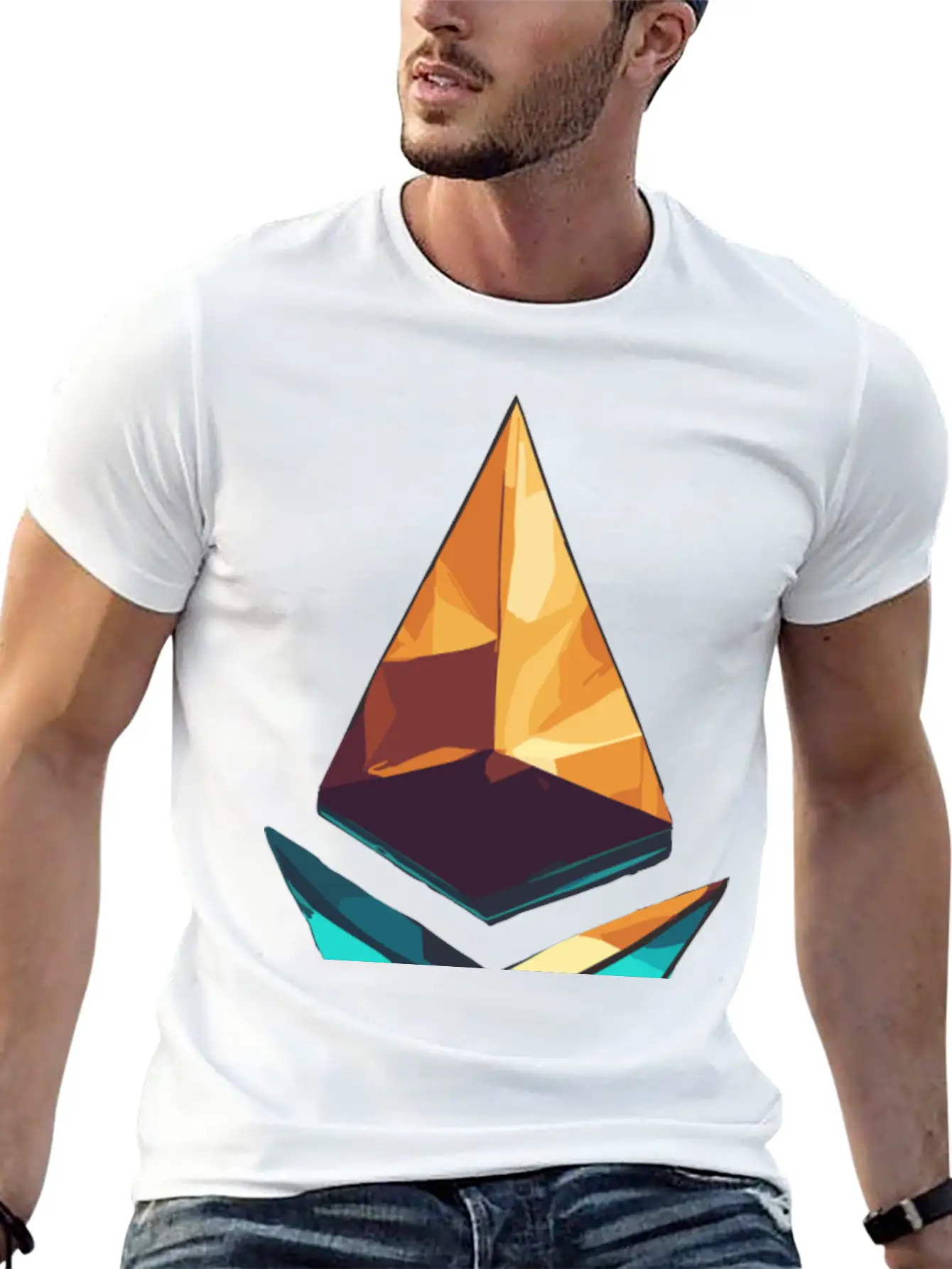 Crypto Ethereum Logo Design Essential Cotton Tee For Daily Outfits – Unisex Style