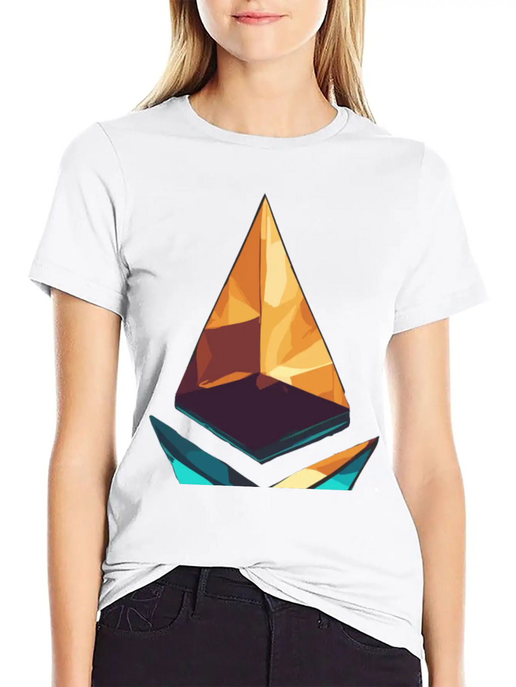 Crypto Ethereum Logo Design Essential Cotton Tee For Daily Outfits – Unisex Style