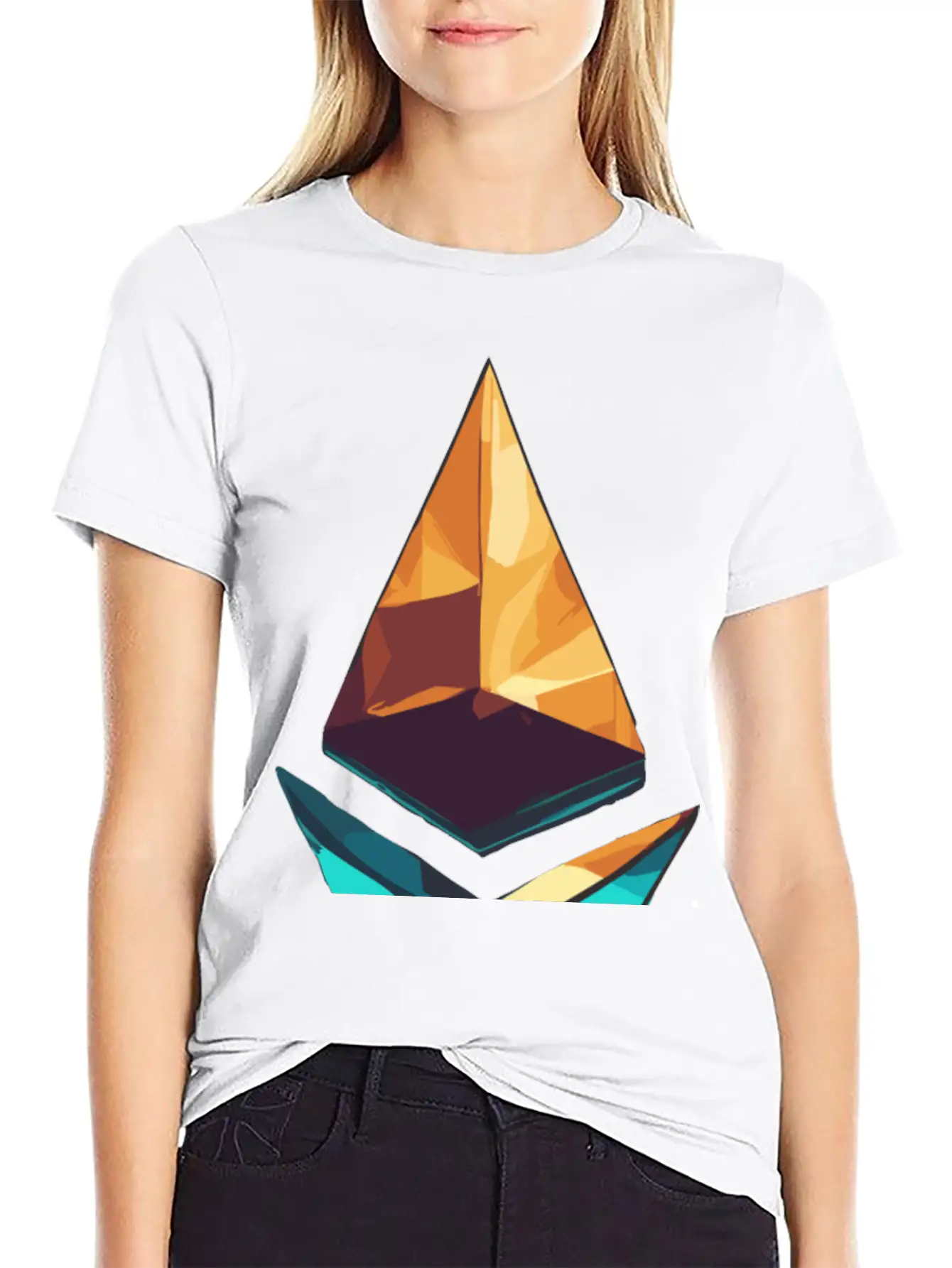 Crypto Ethereum Logo Design Essential Cotton Tee For Daily Outfits – Unisex Style