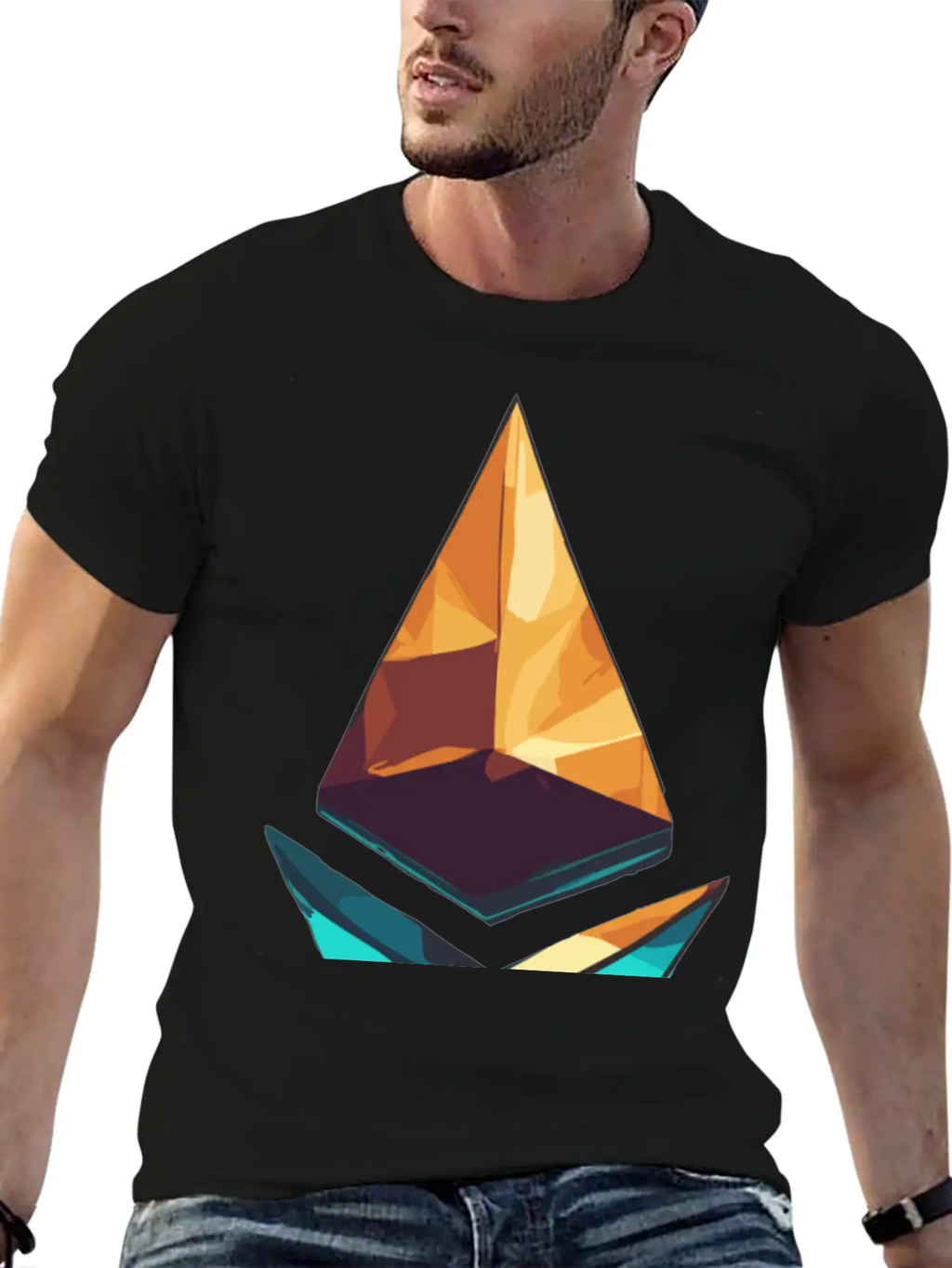 Crypto Ethereum Logo Design Essential Cotton Tee For Daily Outfits – Unisex Style