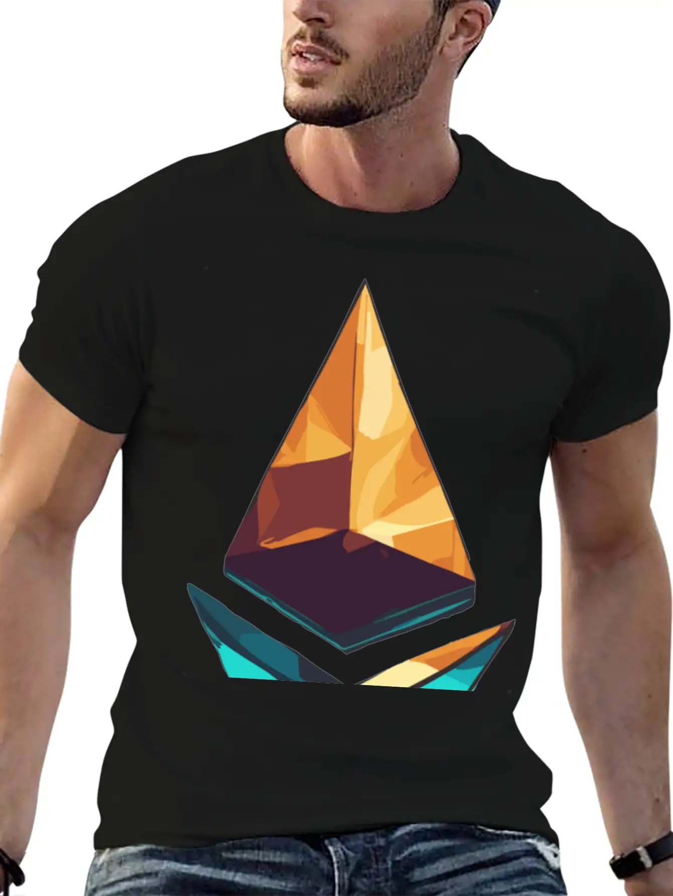 Crypto Ethereum Logo Design Essential Cotton Tee For Daily Outfits – Unisex Style