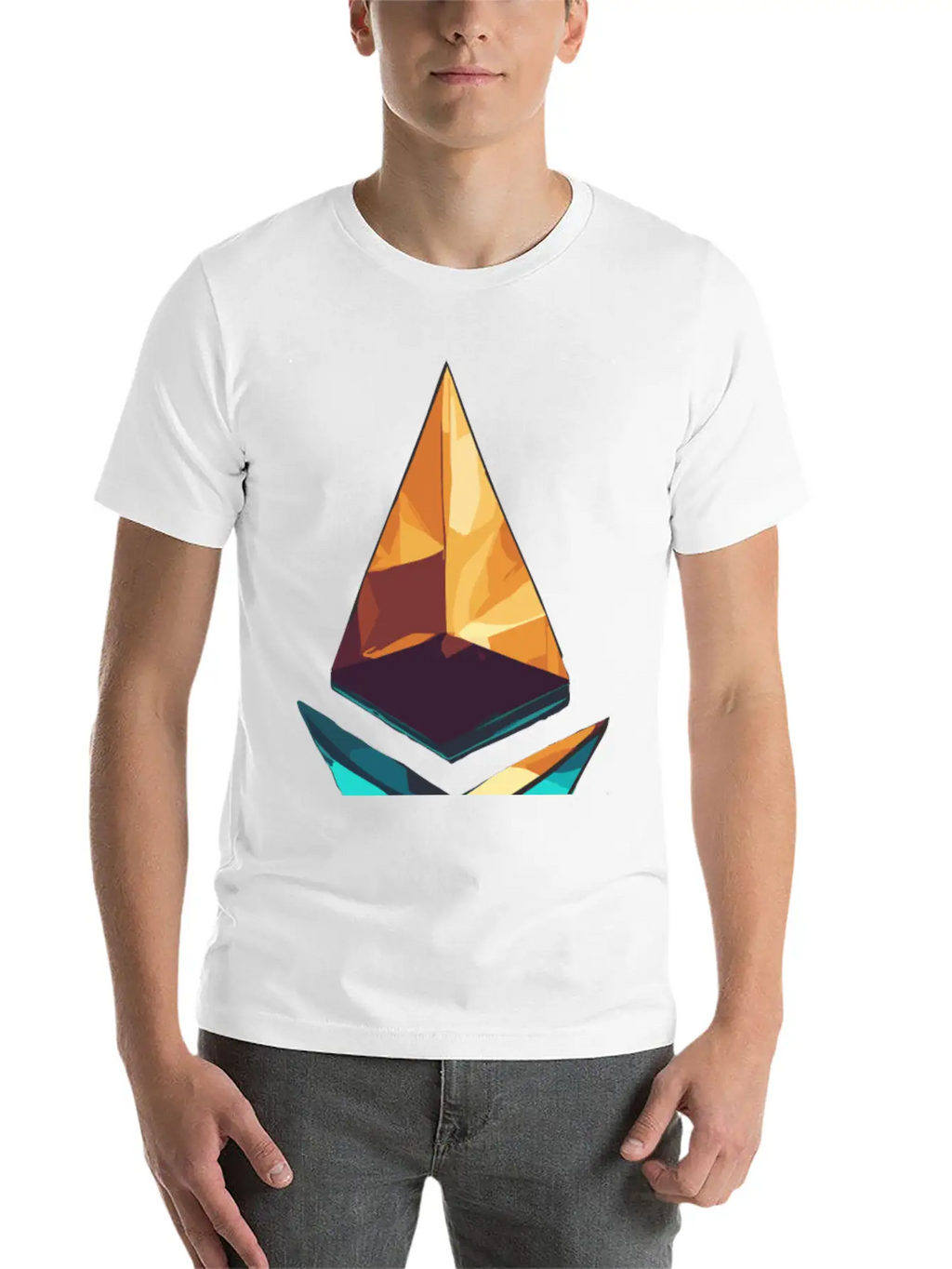 Crypto Ethereum Logo Design Essential Cotton Tee For Daily Outfits – Unisex Style