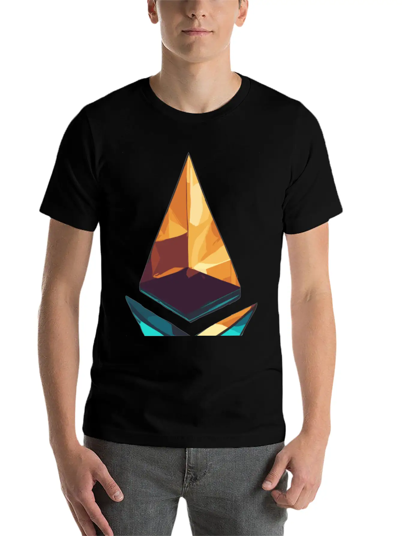 Crypto Ethereum Logo Design Essential Cotton Tee For Daily Outfits – Unisex Style