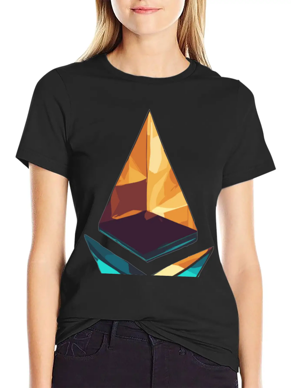 Crypto Ethereum Logo Design Essential Cotton Tee For Daily Outfits – Unisex Style