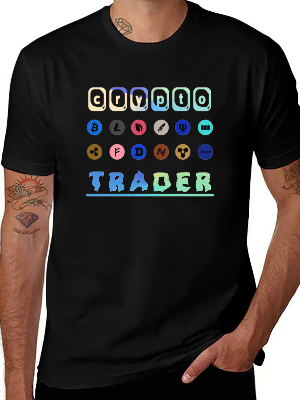 Crypto Trader Bitcoin & Cryptocurrency Unisex Short Sleeve Soft Cotton T-Shirt – Casual Everyday Wear