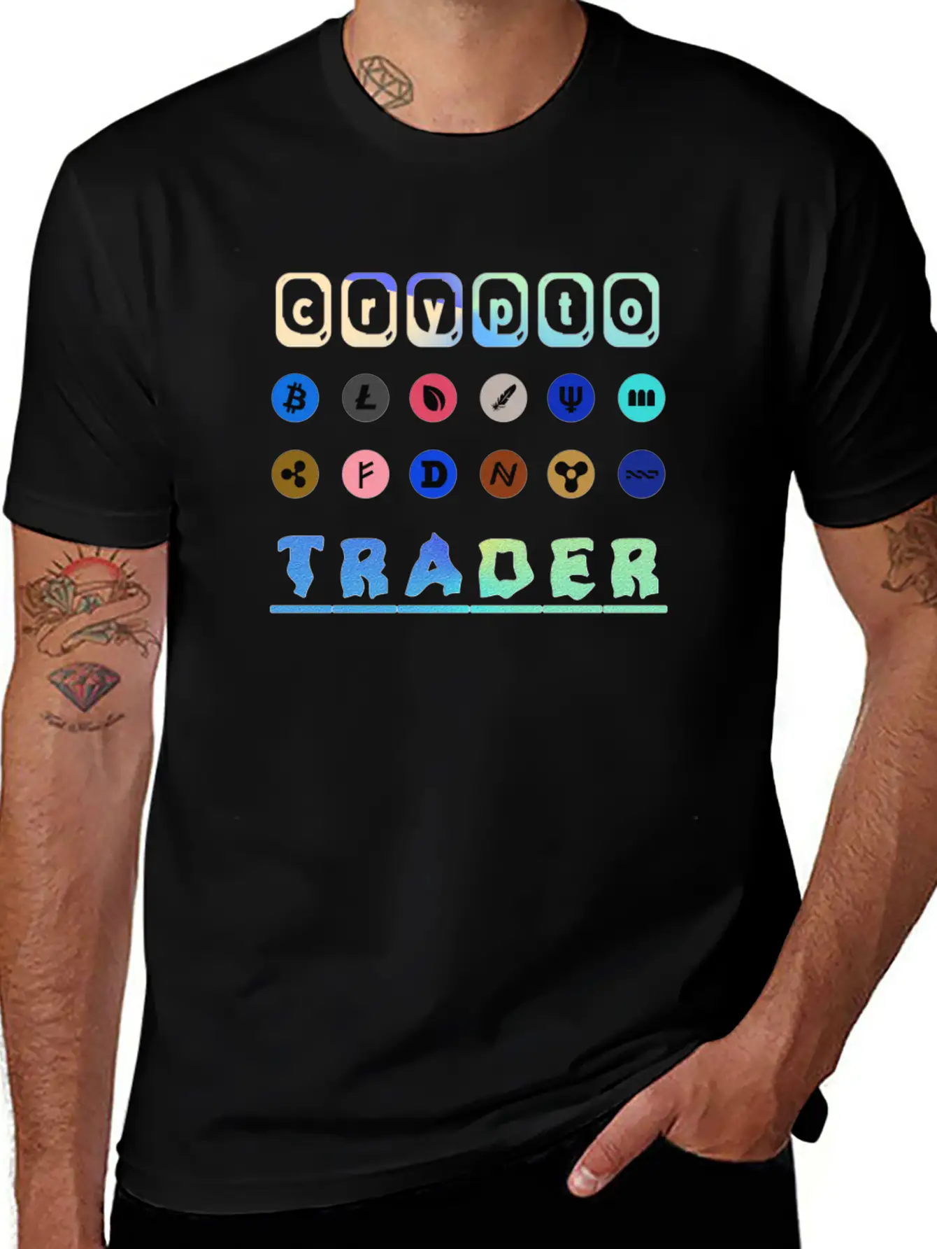 Crypto Trader Bitcoin & Cryptocurrency Unisex Short Sleeve Soft Cotton T-Shirt – Casual Everyday Wear