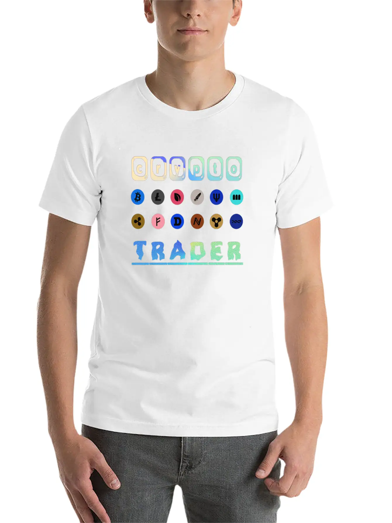 Crypto Trader Bitcoin & Cryptocurrency Unisex Short Sleeve Soft Cotton T-Shirt – Casual Everyday Wear