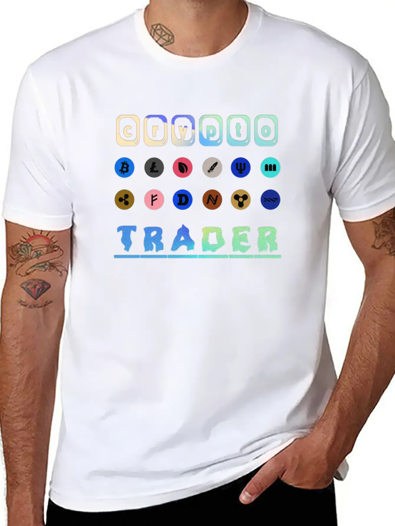 Crypto Trader Bitcoin & Cryptocurrency Unisex Short Sleeve Soft Cotton T-Shirt – Casual Everyday Wear