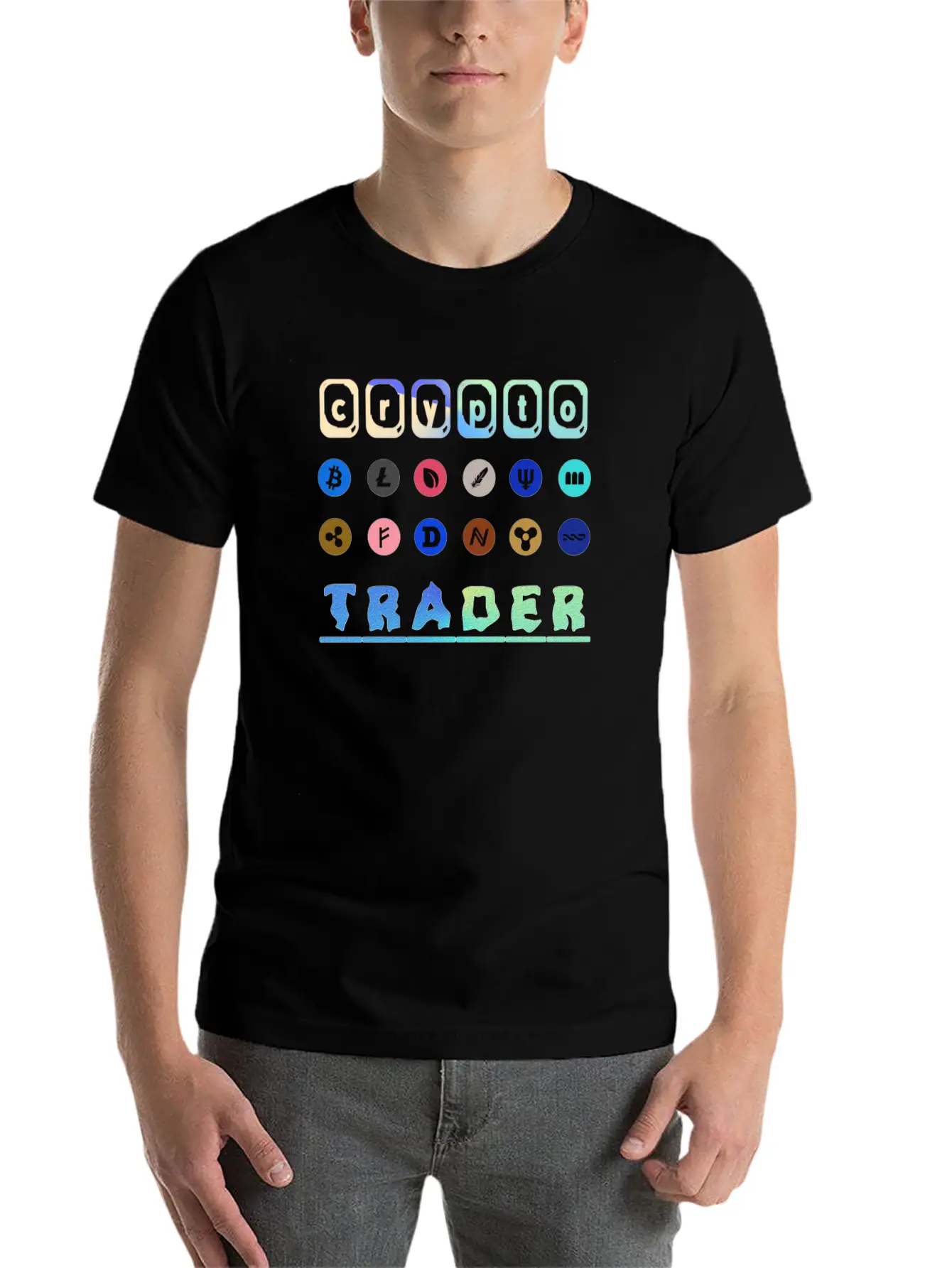 Crypto Trader Bitcoin & Cryptocurrency Unisex Short Sleeve Soft Cotton T-Shirt – Casual Everyday Wear