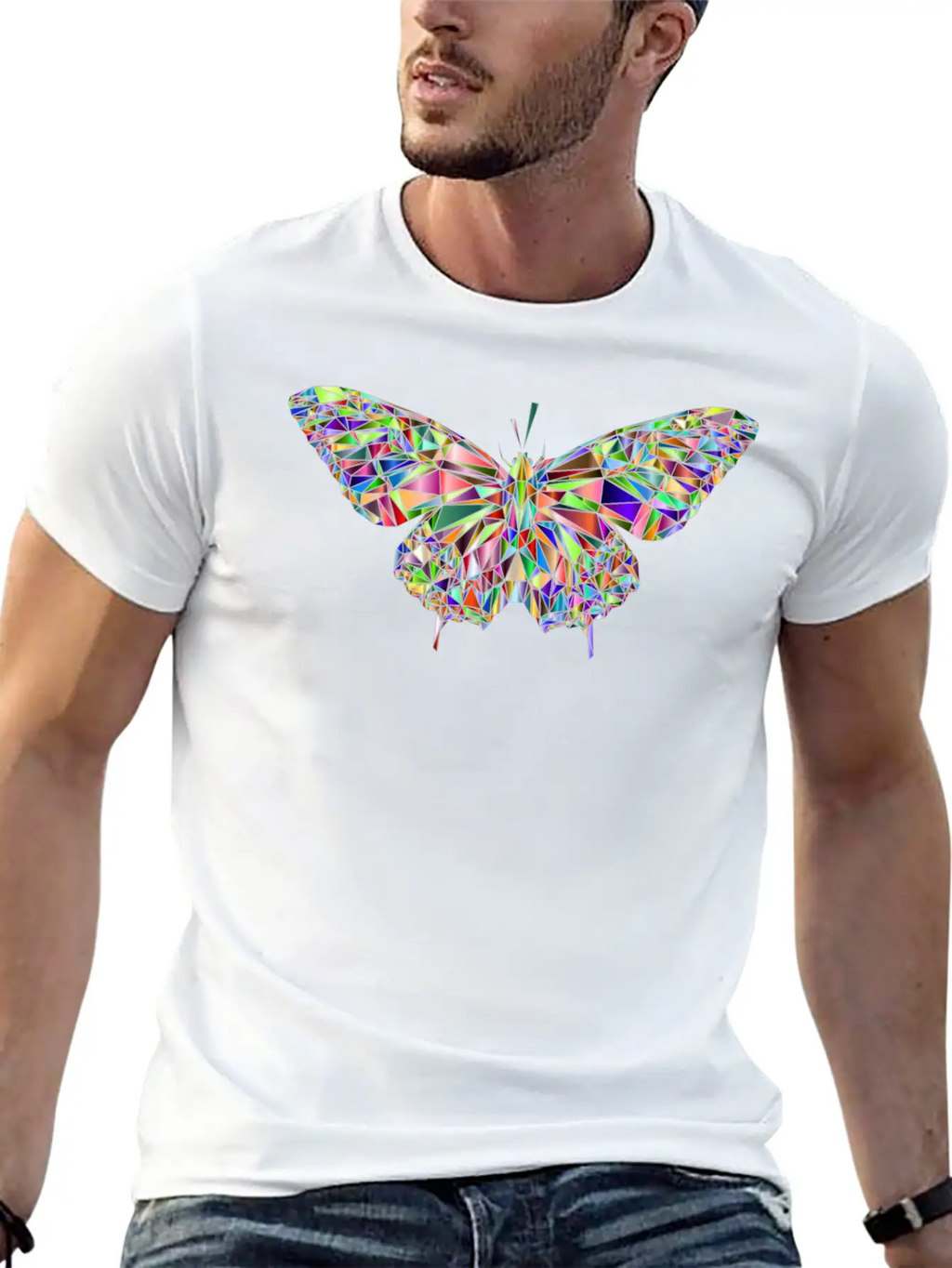 Crystal Butterfly Essential Cotton Tee For Daily Outfits – Unisex Style