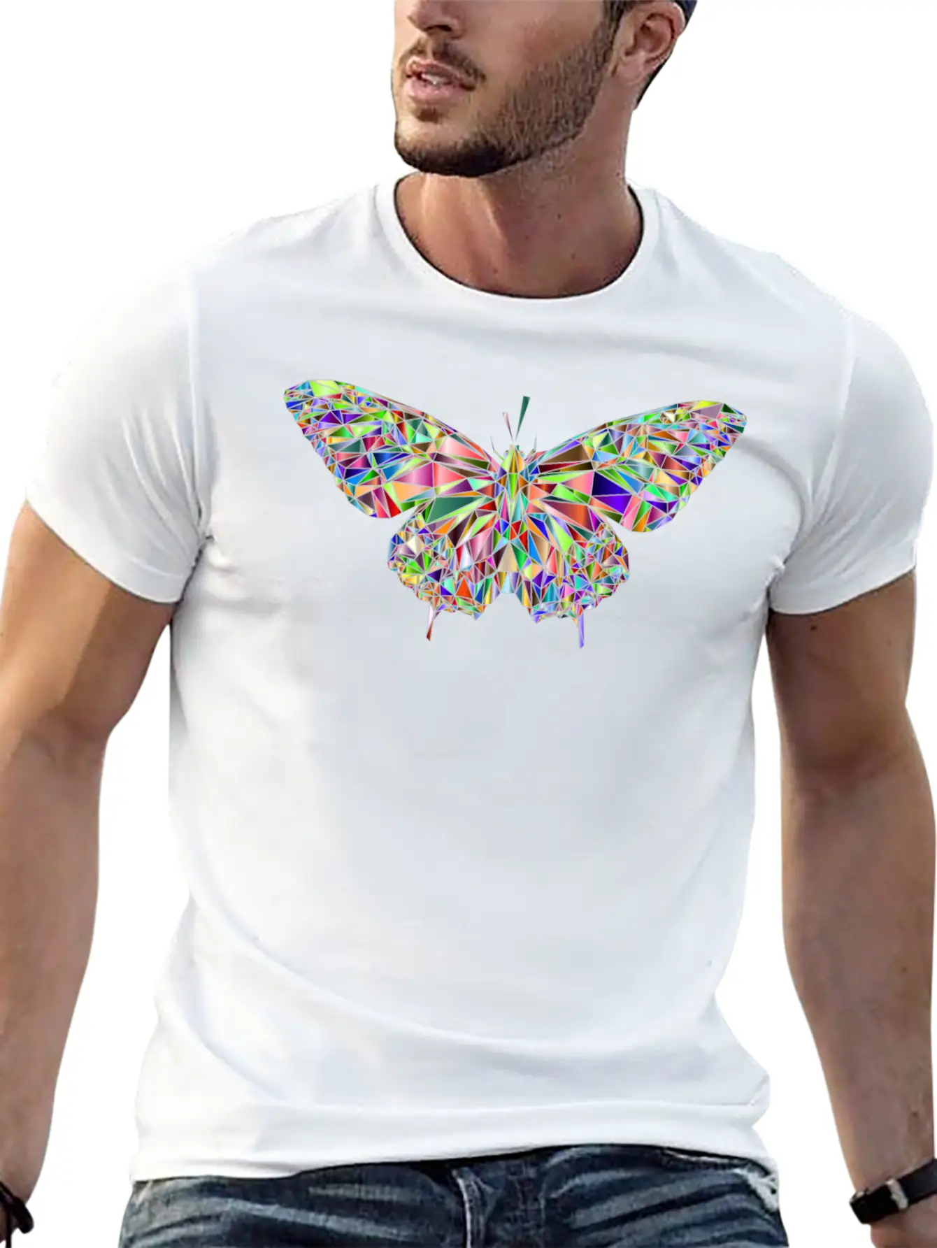 Crystal Butterfly Essential Cotton Tee For Daily Outfits – Unisex Style