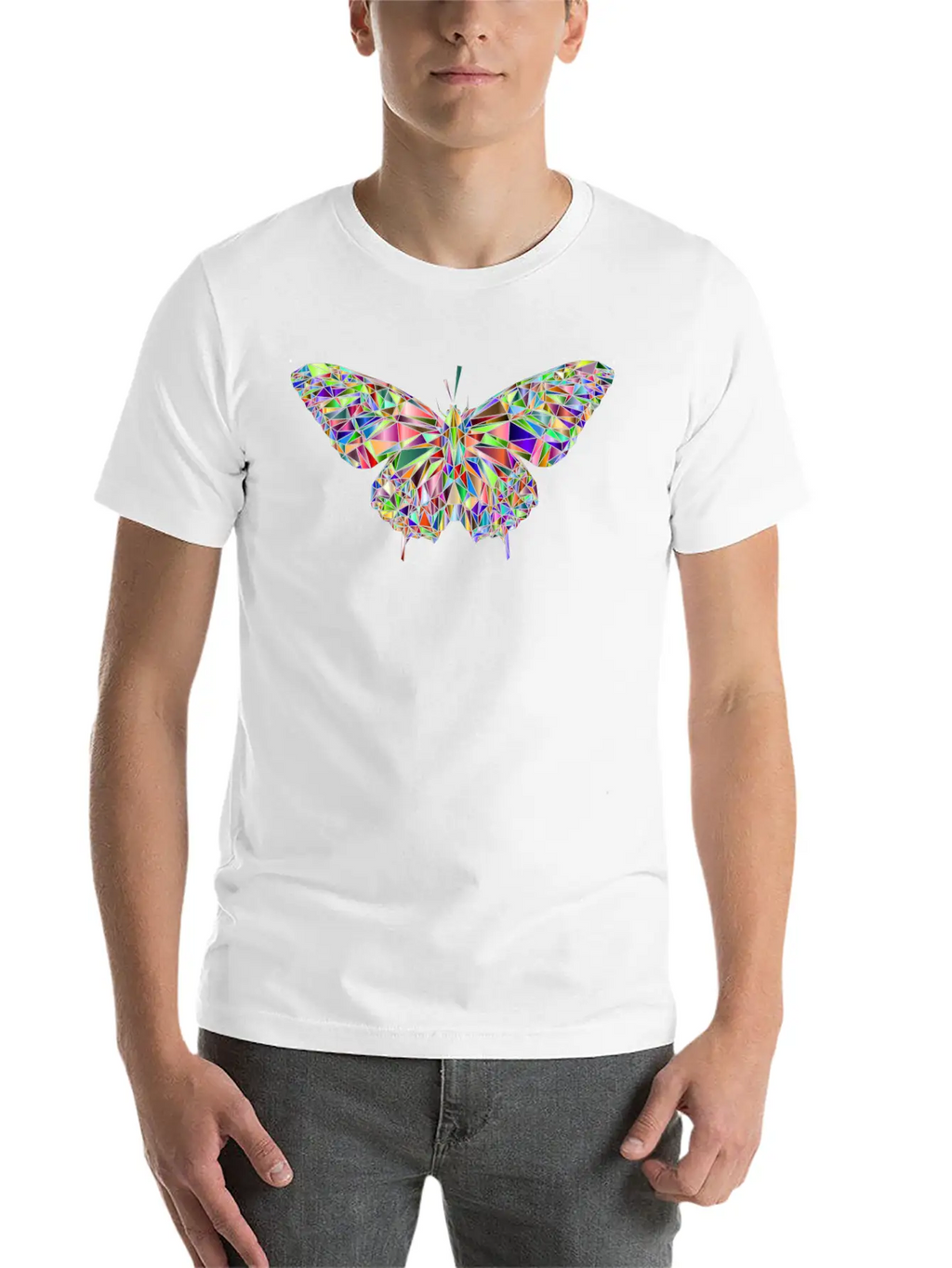 Crystal Butterfly Essential Cotton Tee For Daily Outfits – Unisex Style