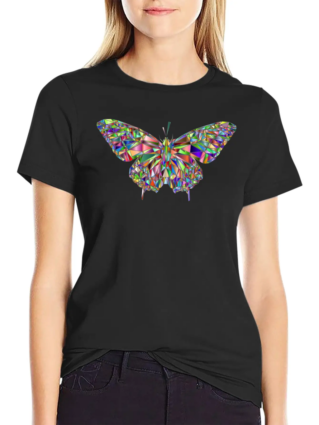 Crystal Butterfly Essential Cotton Tee For Daily Outfits – Unisex Style