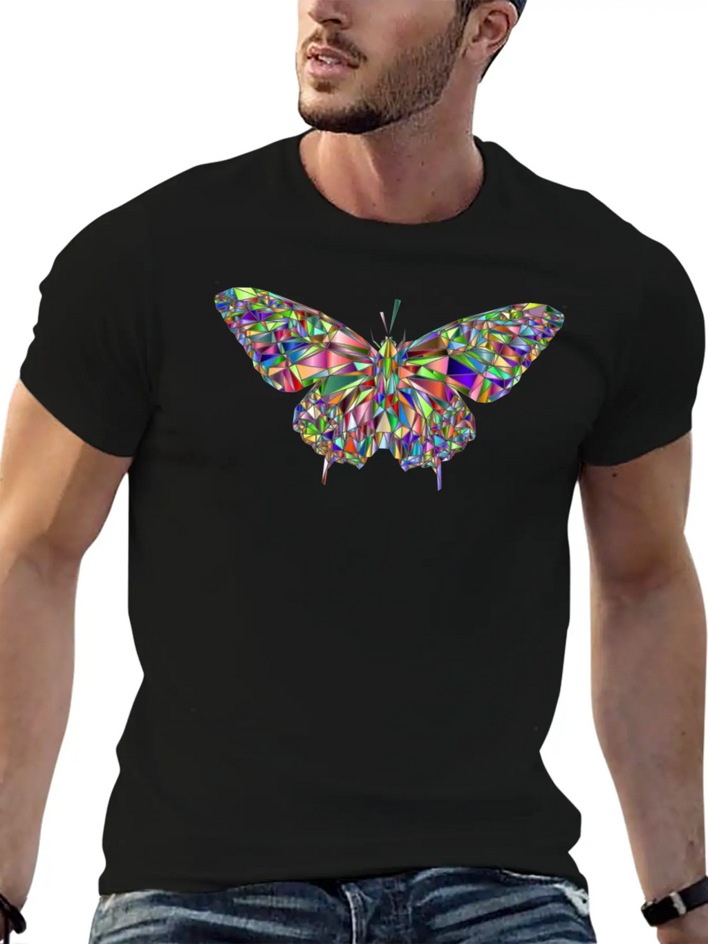 Crystal Butterfly Essential Cotton Tee For Daily Outfits – Unisex Style