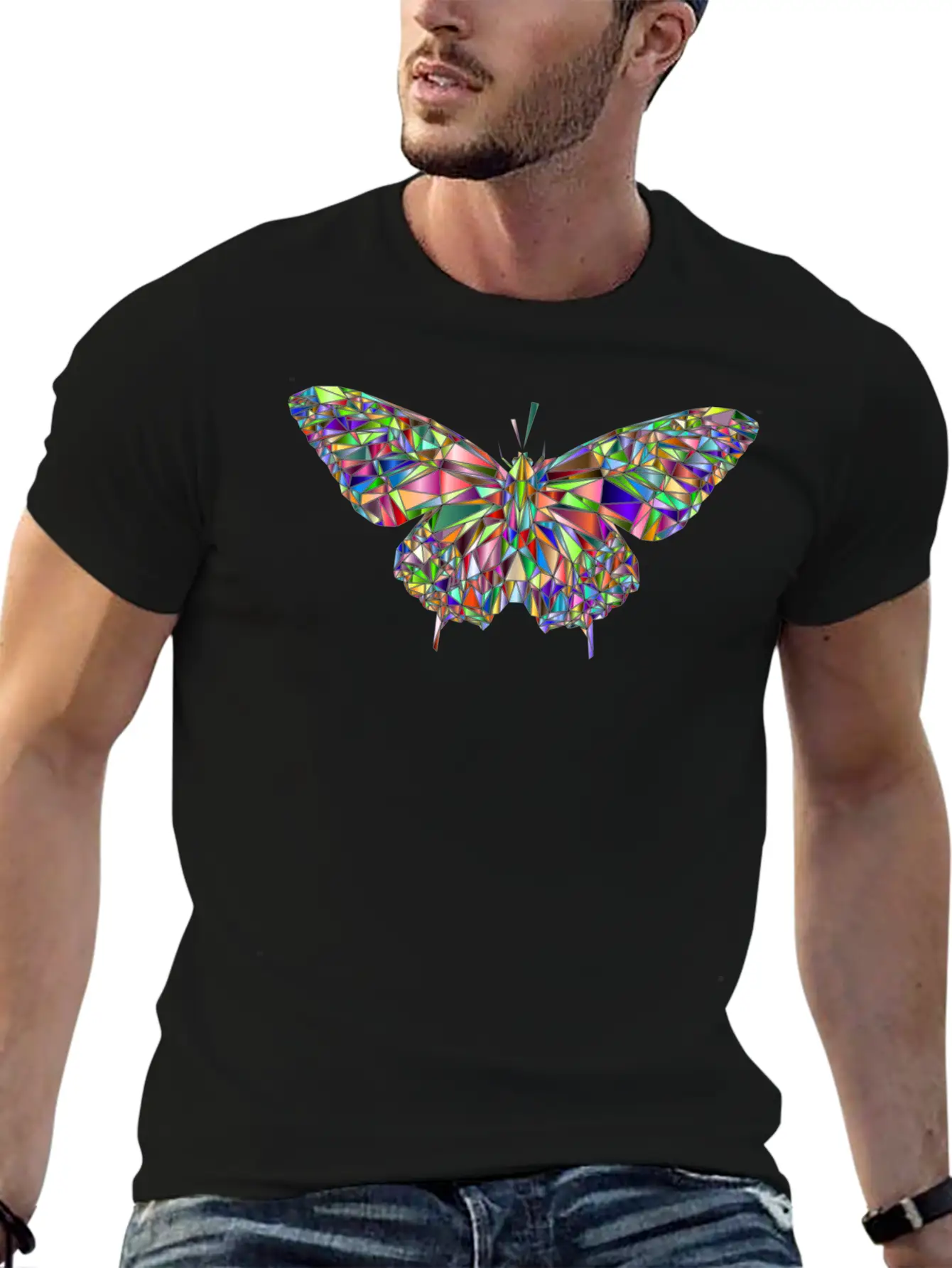 Crystal Butterfly Essential Cotton Tee For Daily Outfits – Unisex Style