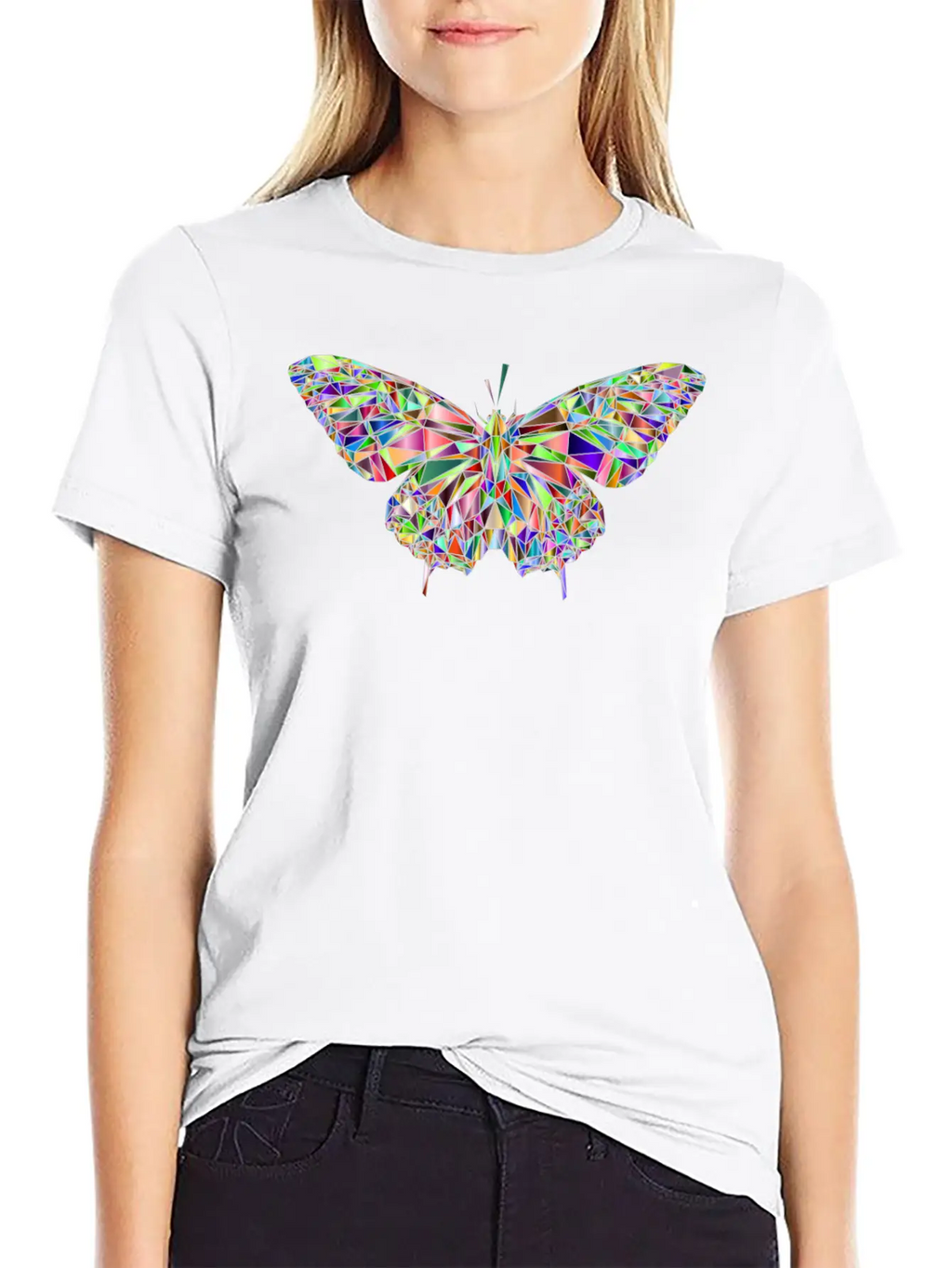 Crystal Butterfly Essential Cotton Tee For Daily Outfits – Unisex Style