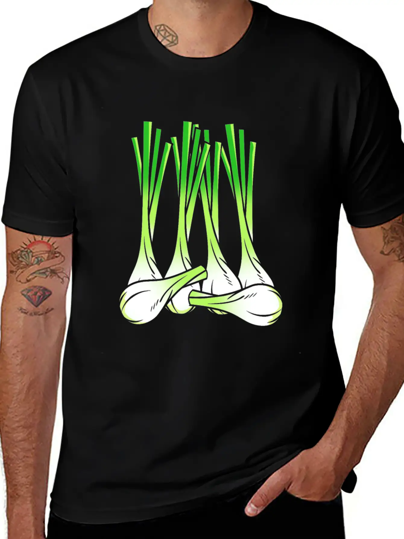 Culinary Chef Spring Onion Vegetable Onion Stylish Everyday T-Shirt – Unisex Basic Cotton Tee