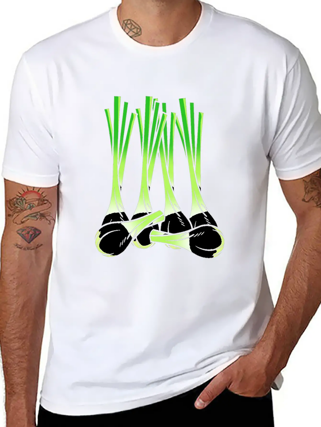 Culinary Chef Spring Onion Vegetable Onion Stylish Everyday T-Shirt – Unisex Basic Cotton Tee