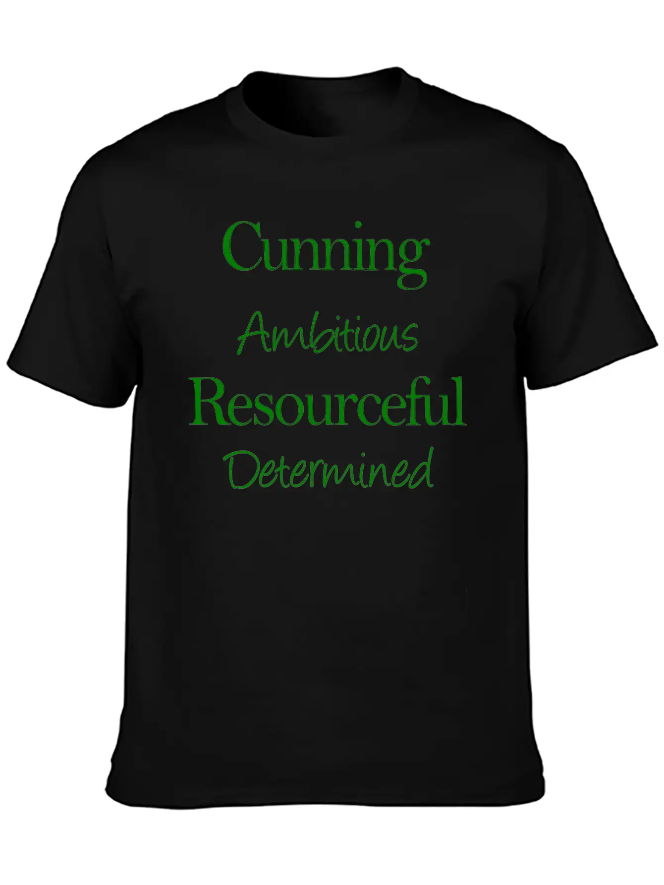 Cunning Ambitious Resourceful Determined Green Fon Classic Fit Graphic Tee For Daily Comfort – Unisex Cotton Shirt