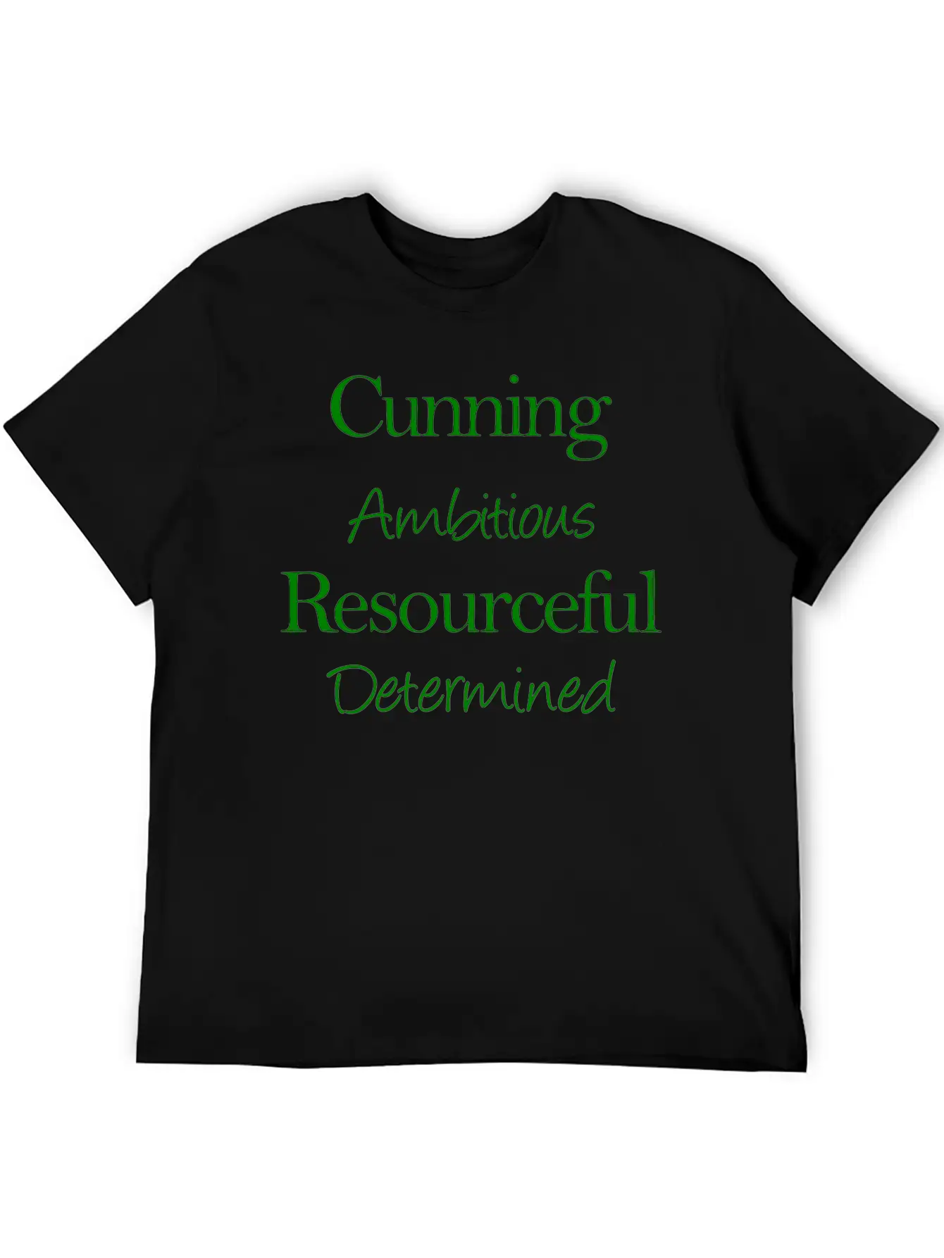 Cunning Ambitious Resourceful Determined Green Fon Classic Fit Graphic Tee For Daily Comfort – Unisex Cotton Shirt