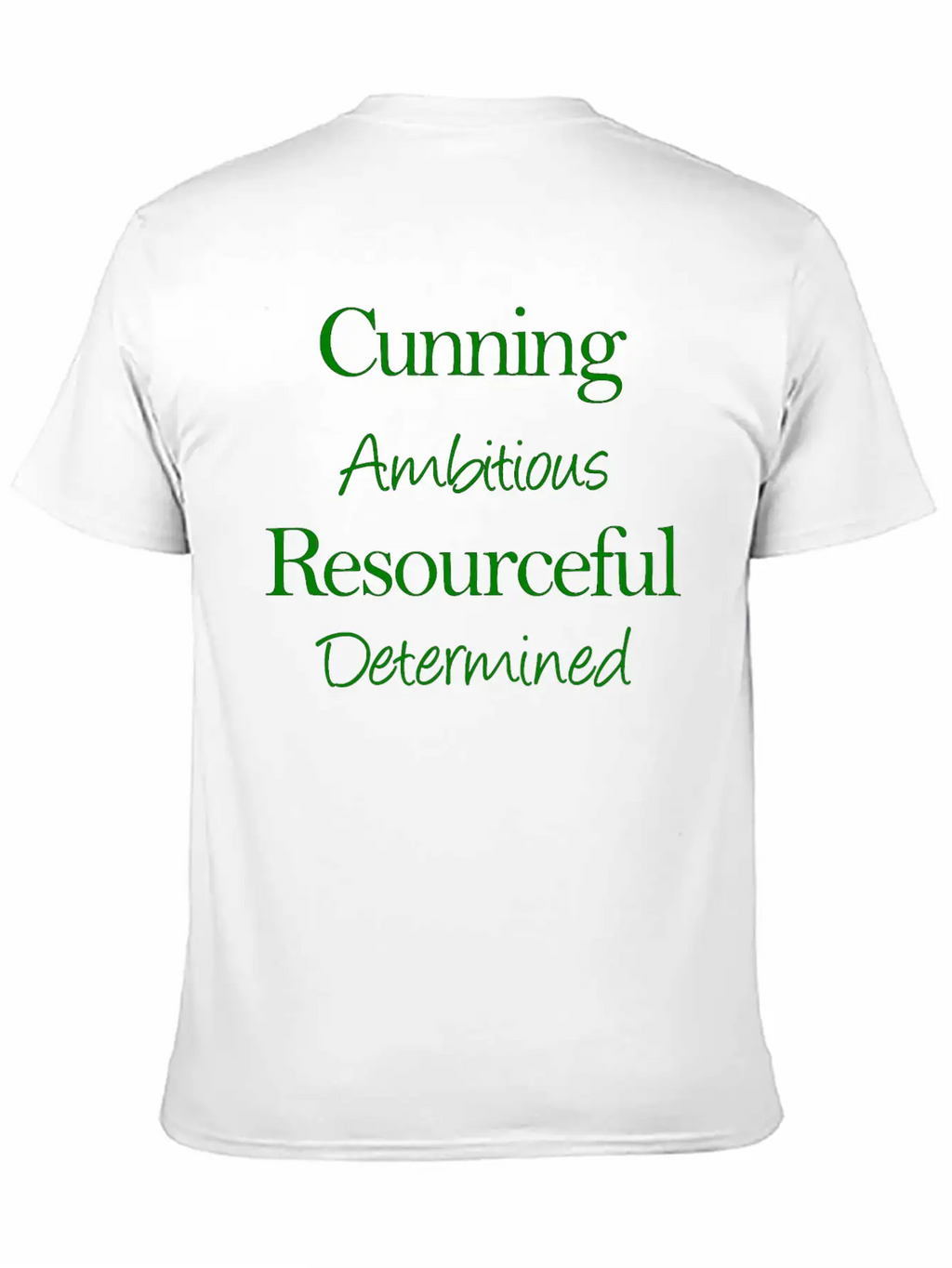 Cunning Ambitious Resourceful Determined Green Fon Classic Fit Graphic Tee For Daily Comfort – Unisex Cotton Shirt