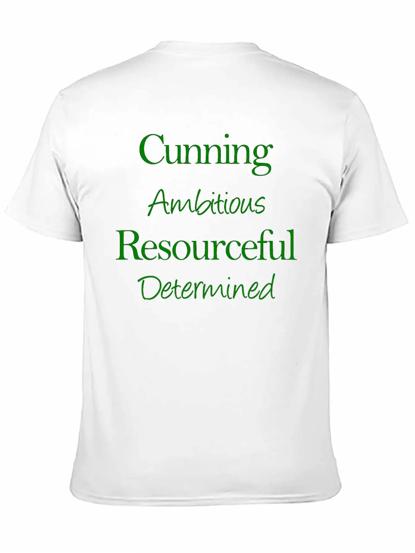 Cunning Ambitious Resourceful Determined Green Fon Classic Fit Graphic Tee For Daily Comfort – Unisex Cotton Shirt