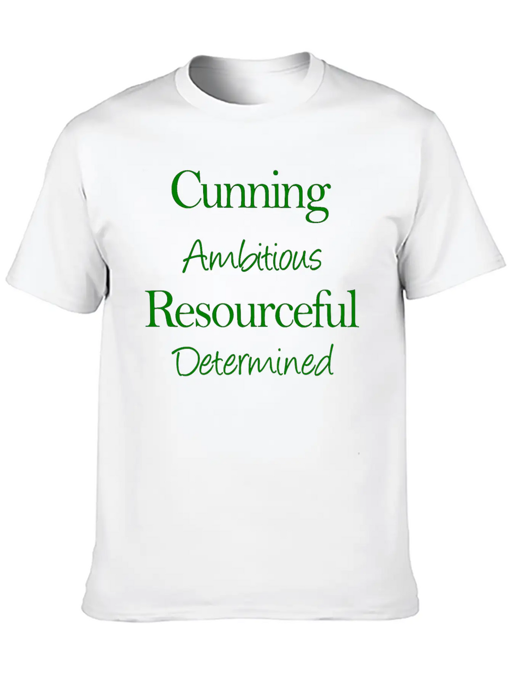Cunning Ambitious Resourceful Determined Green Fon Classic Fit Graphic Tee For Daily Comfort – Unisex Cotton Shirt