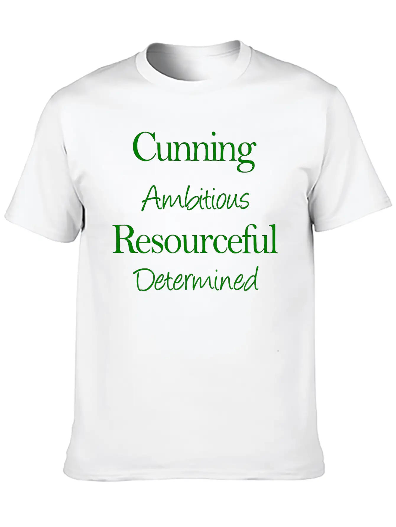 Cunning Ambitious Resourceful Determined Green Fon Classic Fit Graphic Tee For Daily Comfort – Unisex Cotton Shirt