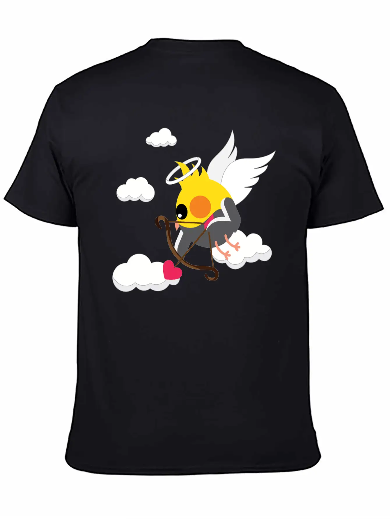 Cupid Cockatiel Unisex Short Sleeve Soft Cotton T-Shirt – Casual Everyday Wear