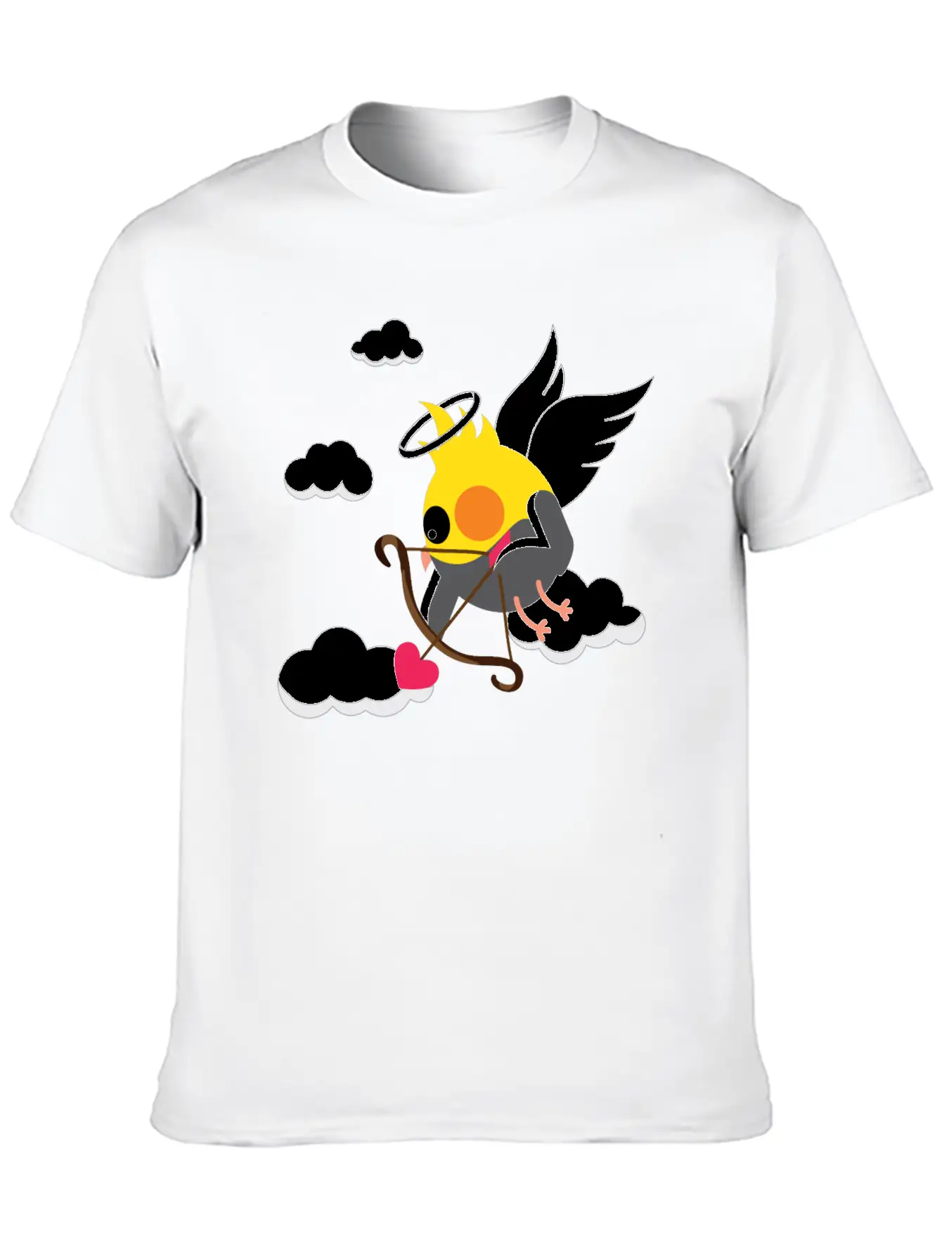Cupid Cockatiel Unisex Short Sleeve Soft Cotton T-Shirt – Casual Everyday Wear