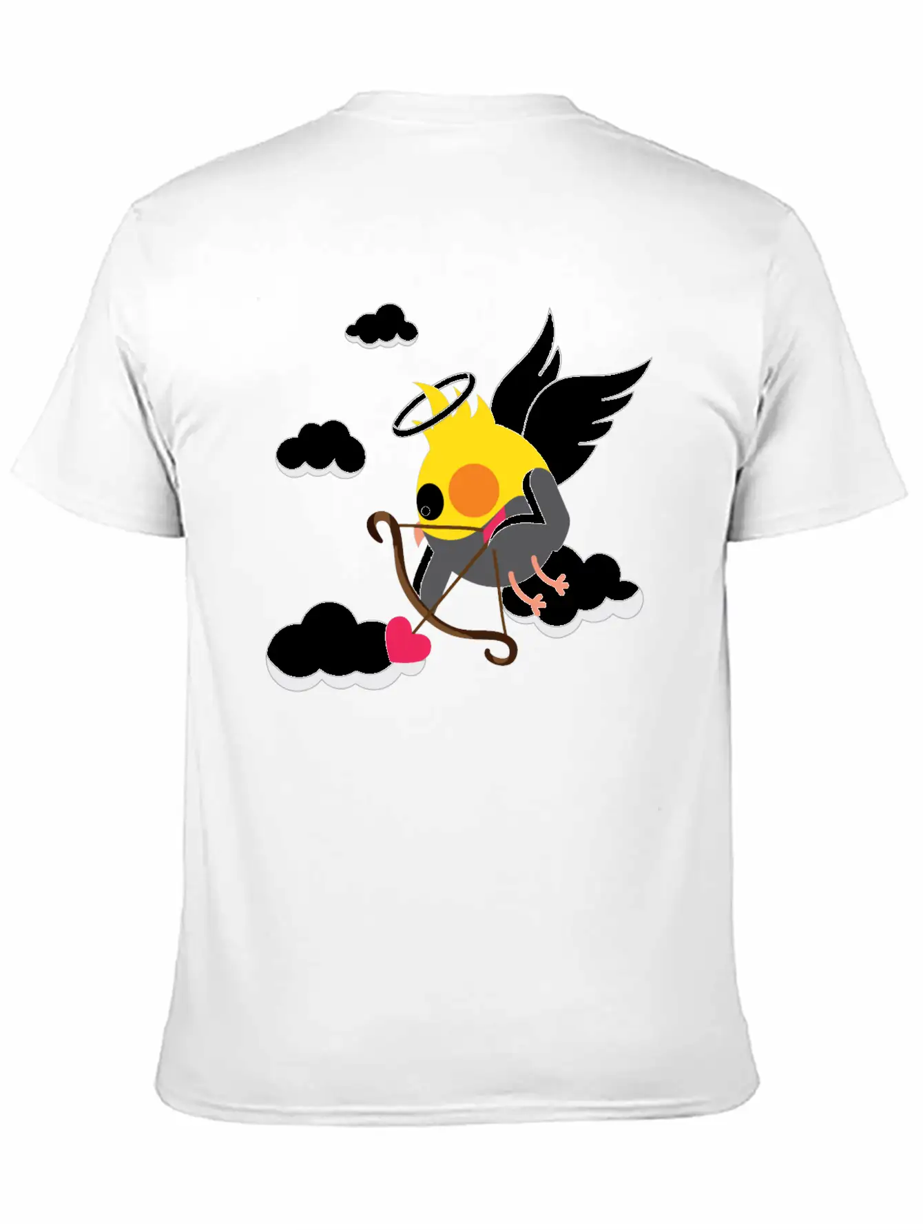 Cupid Cockatiel Unisex Short Sleeve Soft Cotton T-Shirt – Casual Everyday Wear