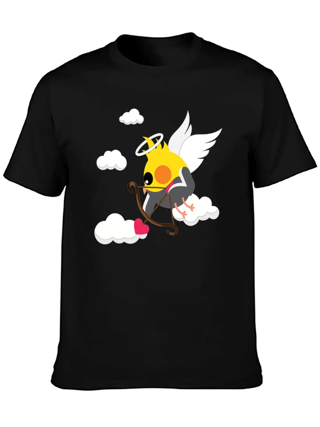 Cupid Cockatiel Unisex Short Sleeve Soft Cotton T-Shirt – Casual Everyday Wear