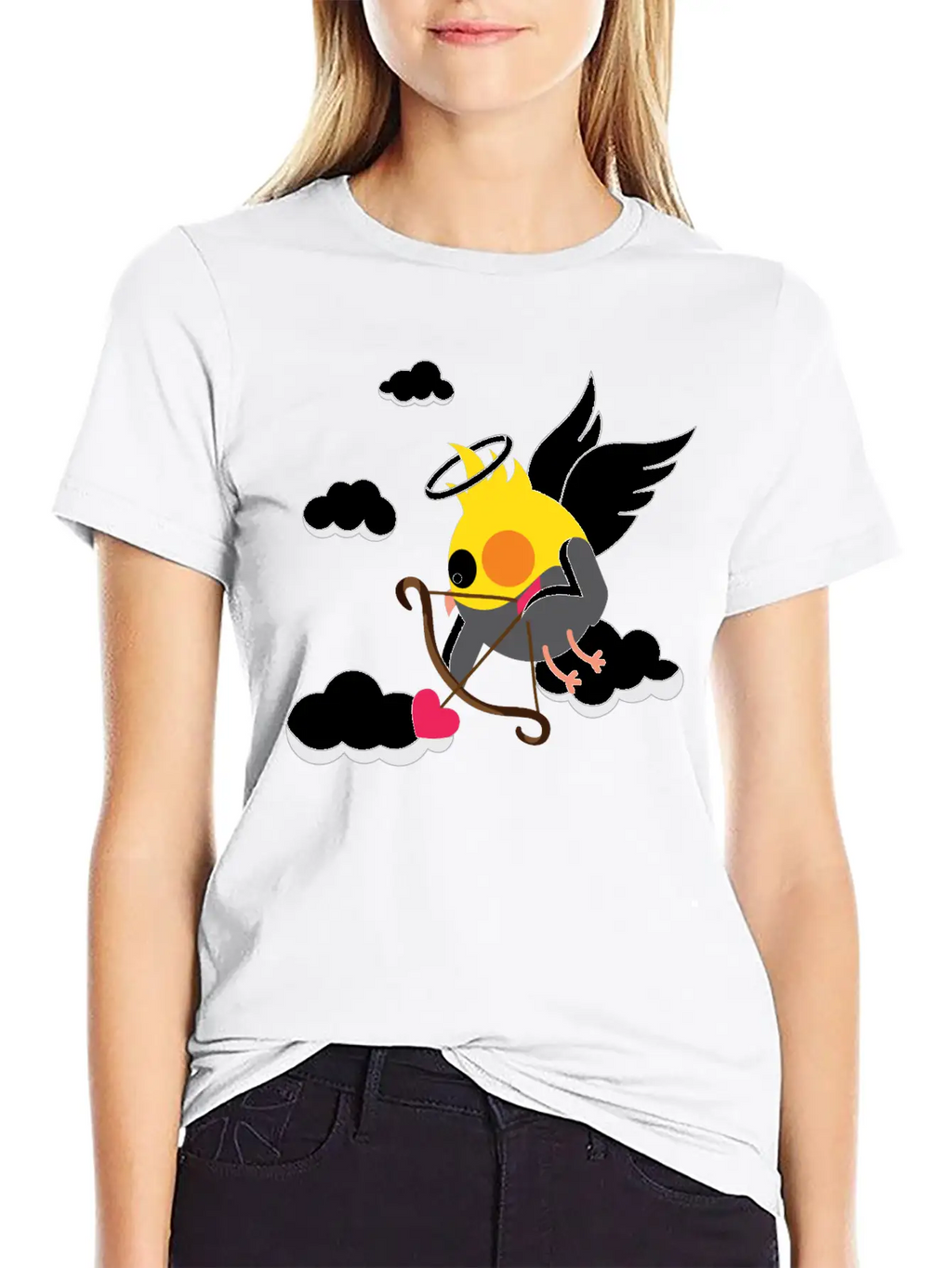 Cupid Cockatiel Unisex Short Sleeve Soft Cotton T-Shirt – Casual Everyday Wear
