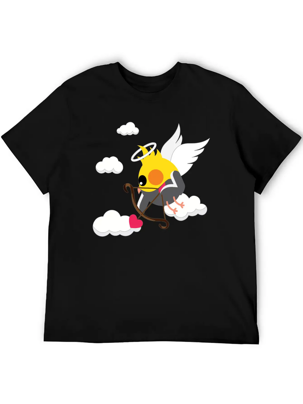 Cupid Cockatiel Unisex Short Sleeve Soft Cotton T-Shirt – Casual Everyday Wear