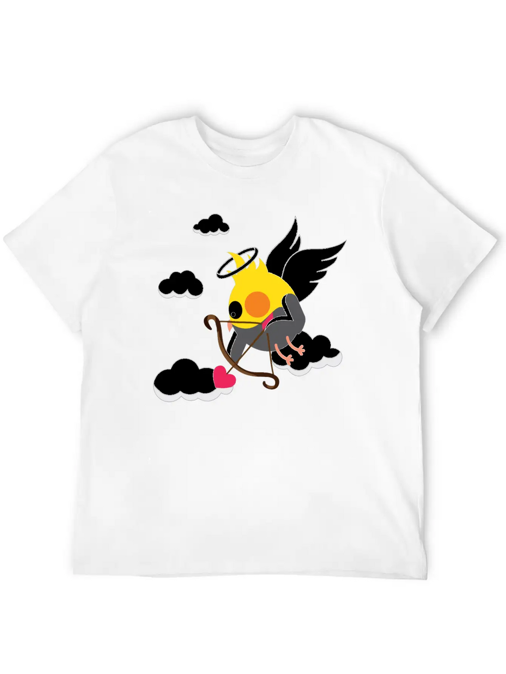 Cupid Cockatiel Unisex Short Sleeve Soft Cotton T-Shirt – Casual Everyday Wear