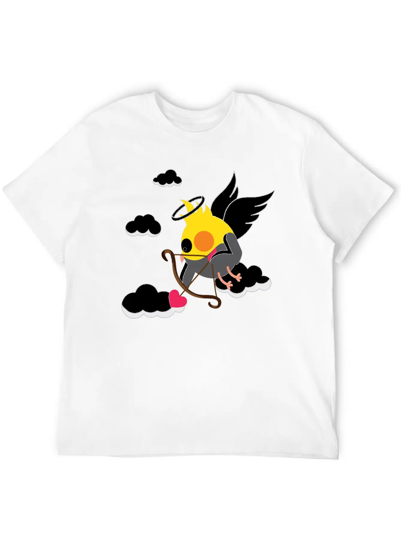 Cupid Cockatiel Unisex Short Sleeve Soft Cotton T-Shirt – Casual Everyday Wear