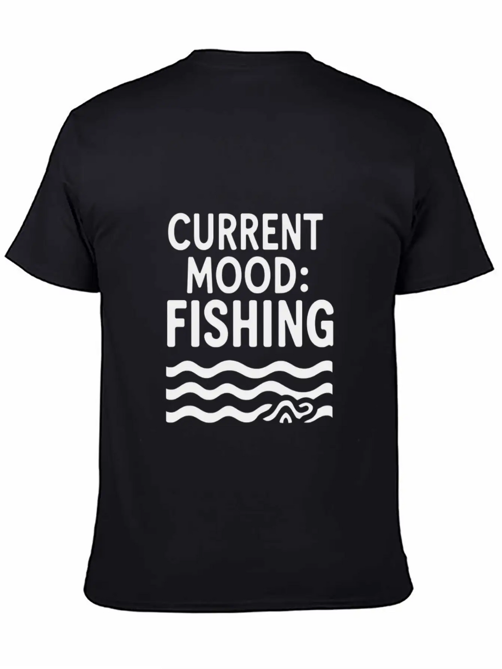 Current Mood Fishing River Fishing Unisex Casual T-Shirt – Clean Design For Daily Comfort