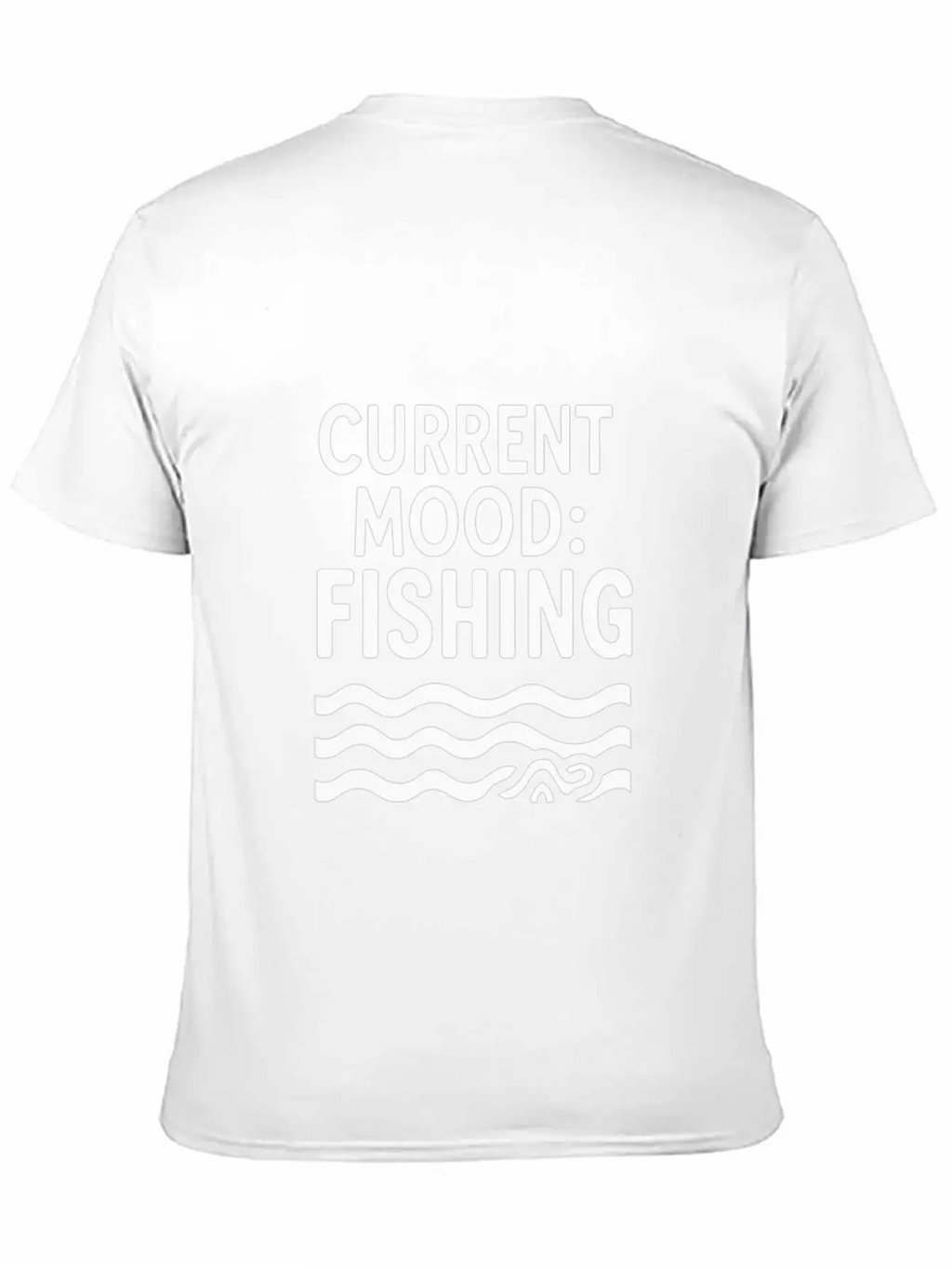 Current Mood Fishing River Fishing Unisex Casual T-Shirt – Clean Design For Daily Comfort