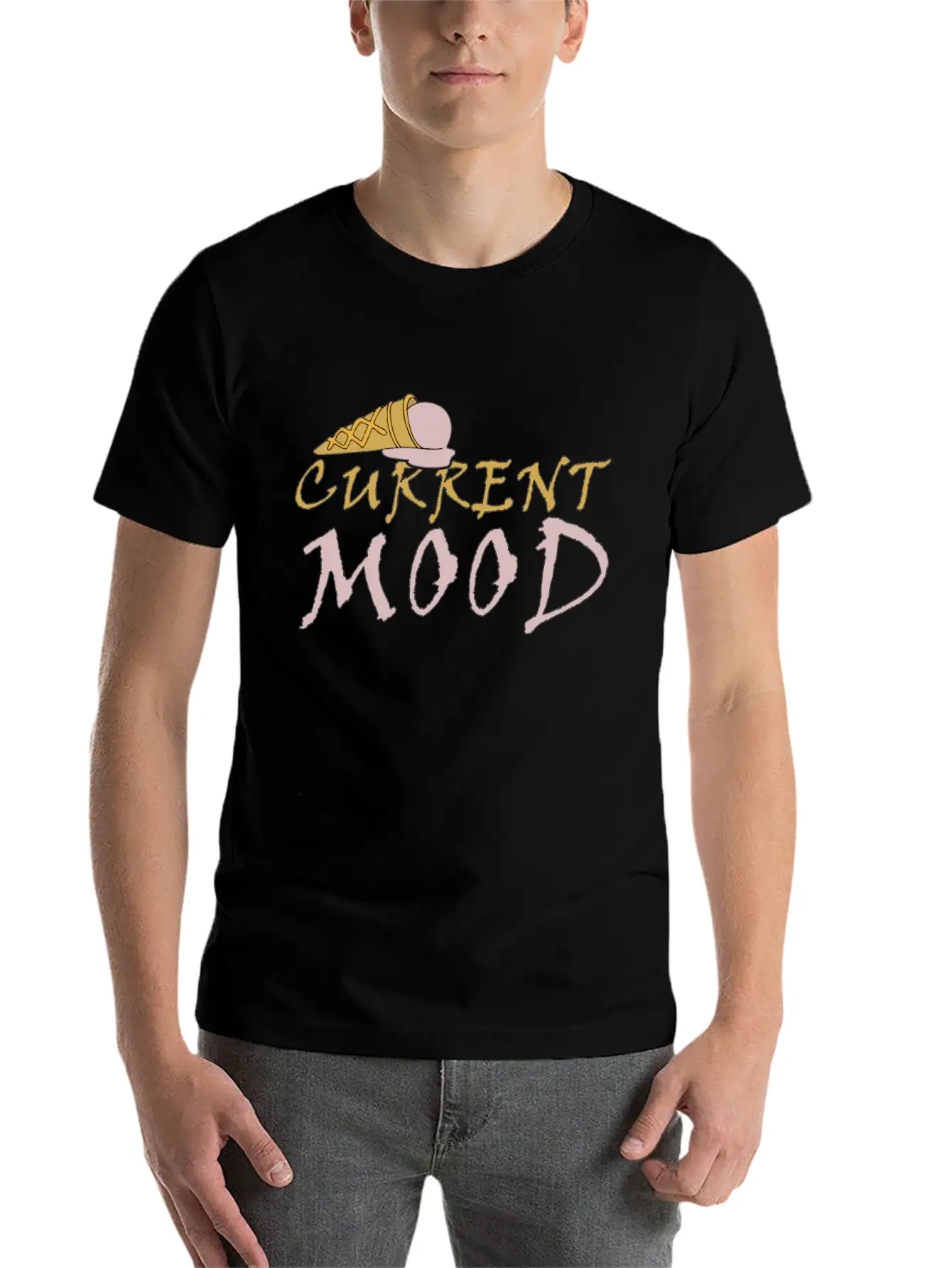CURRENT MOOD Unisex Short Sleeve Soft Cotton T-Shirt – Casual Everyday Wear